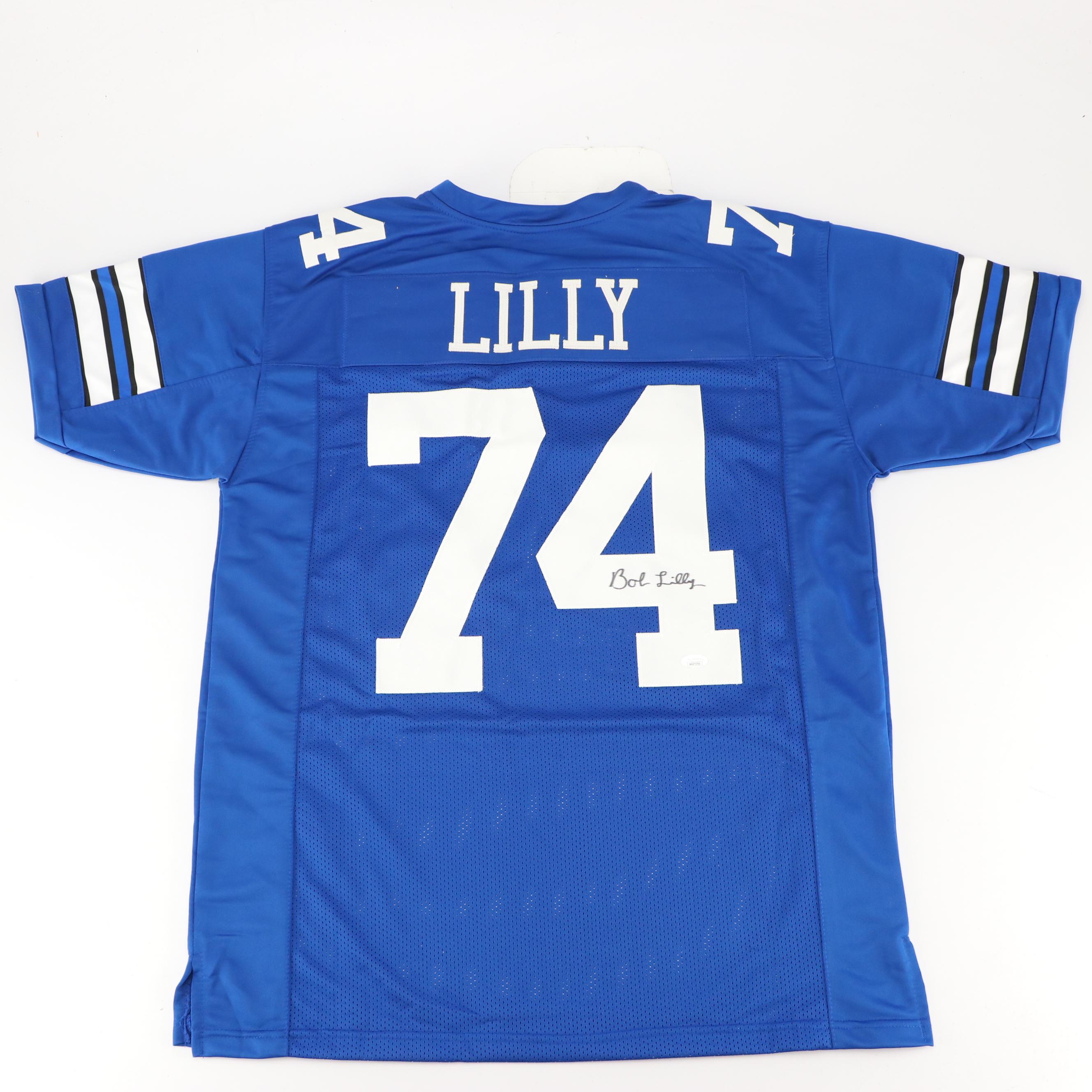 Bob Lilly Signed Dallas Cowboys Football Jersey, JSA