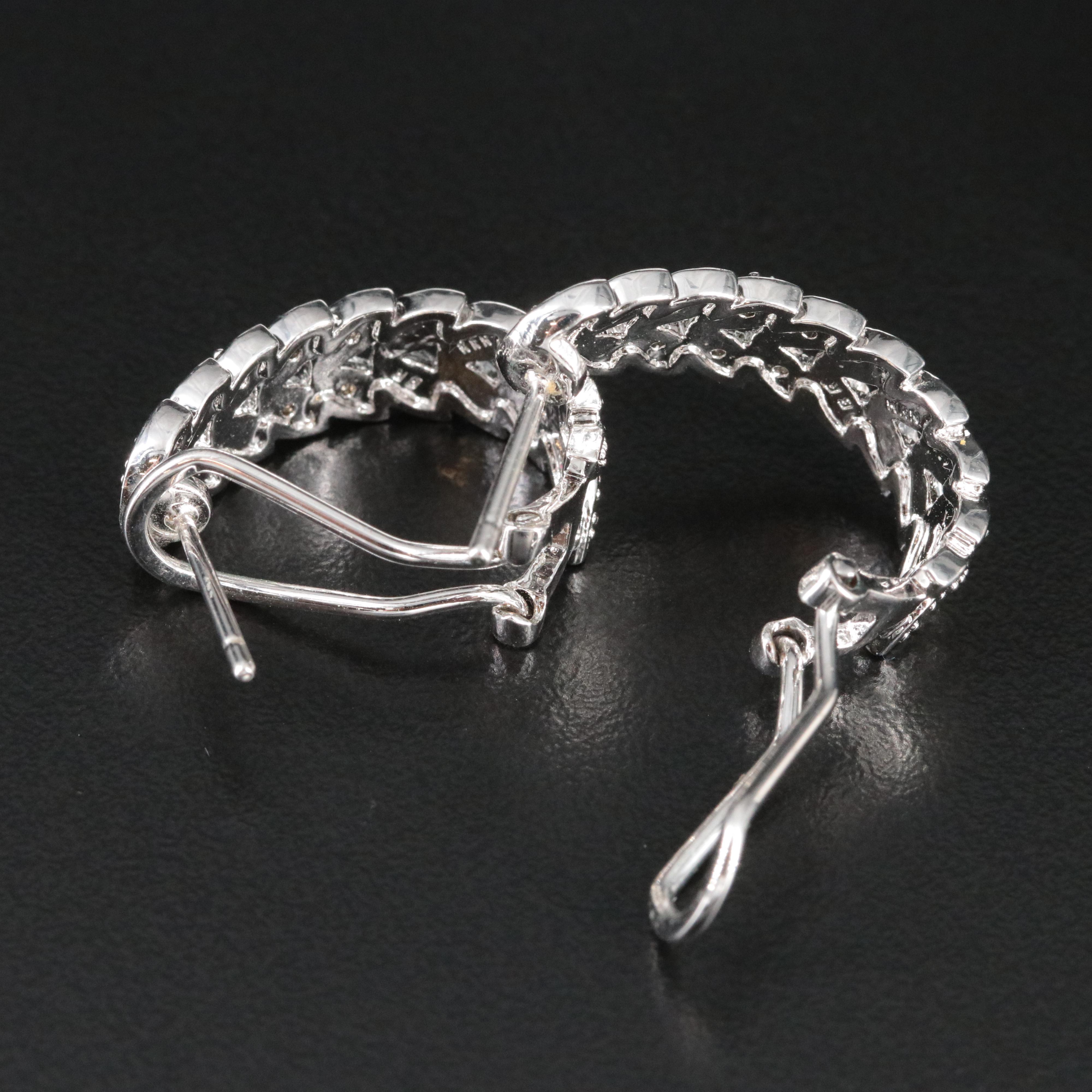 Diamond Laurel J Hoop Earrings