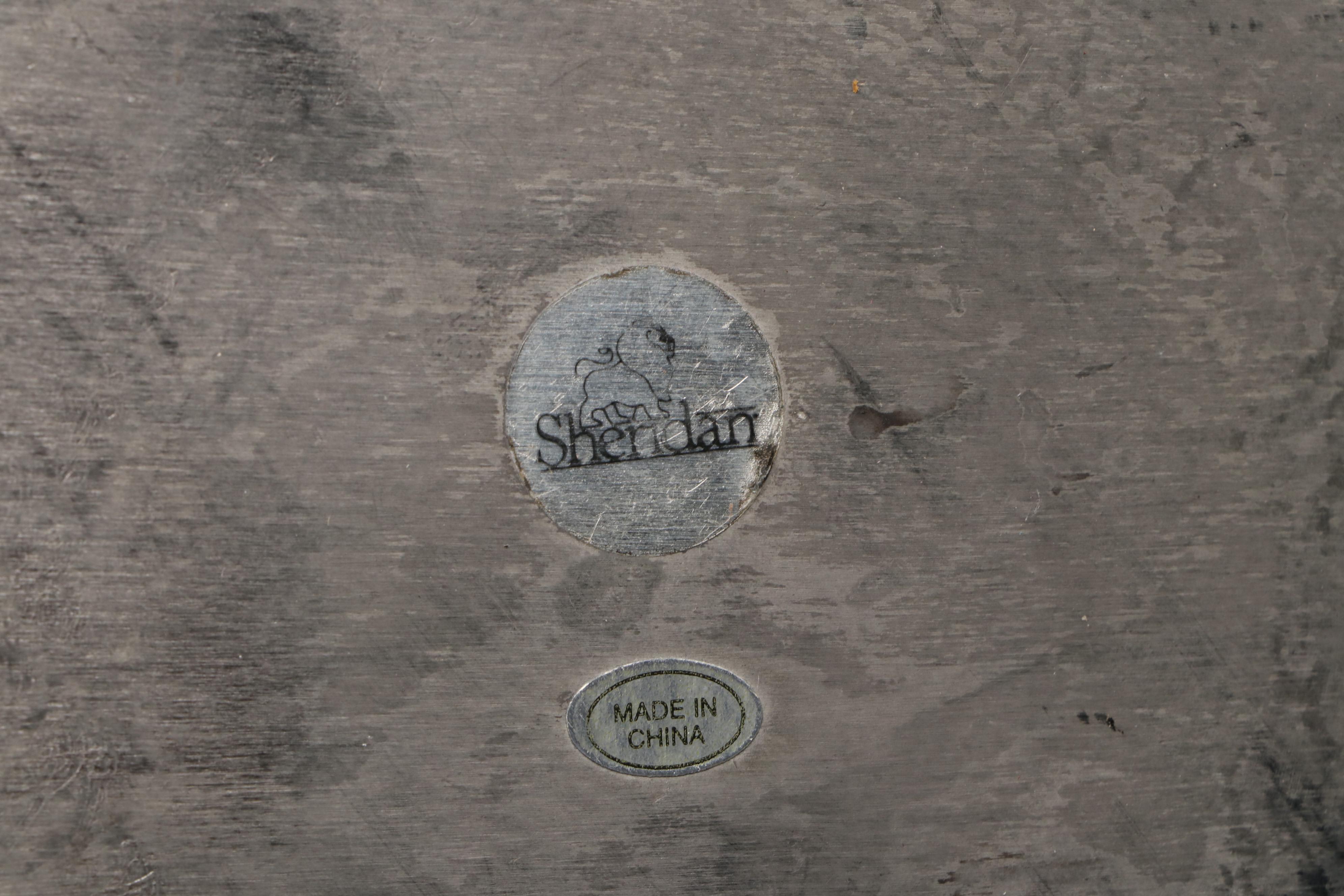 Towle Tray with Equestrian Trophies and Other Silver Plate Table Accessories