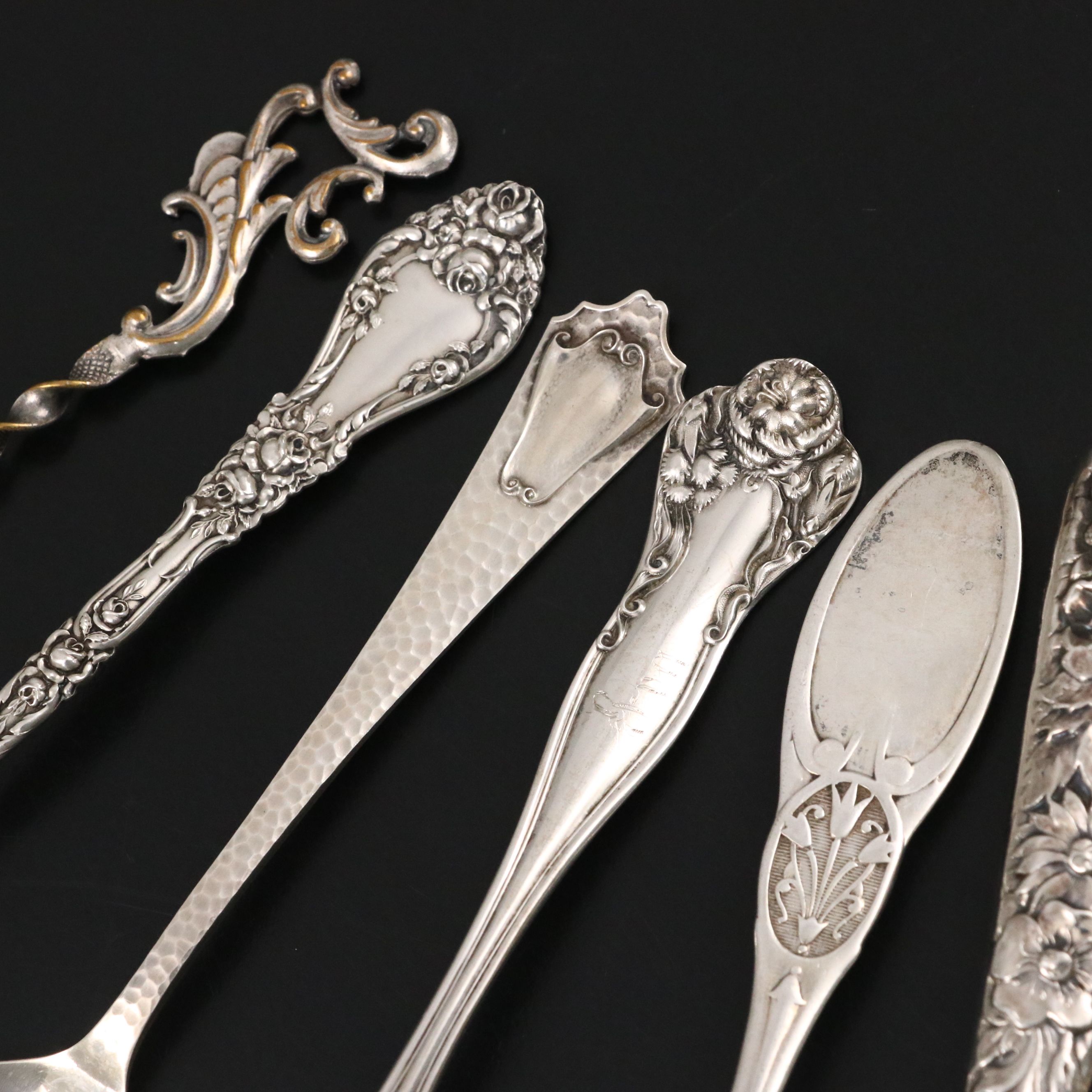 Henry Dehnel Co. Sterling Serving Spoon and Fork with Other Sterling Flatware