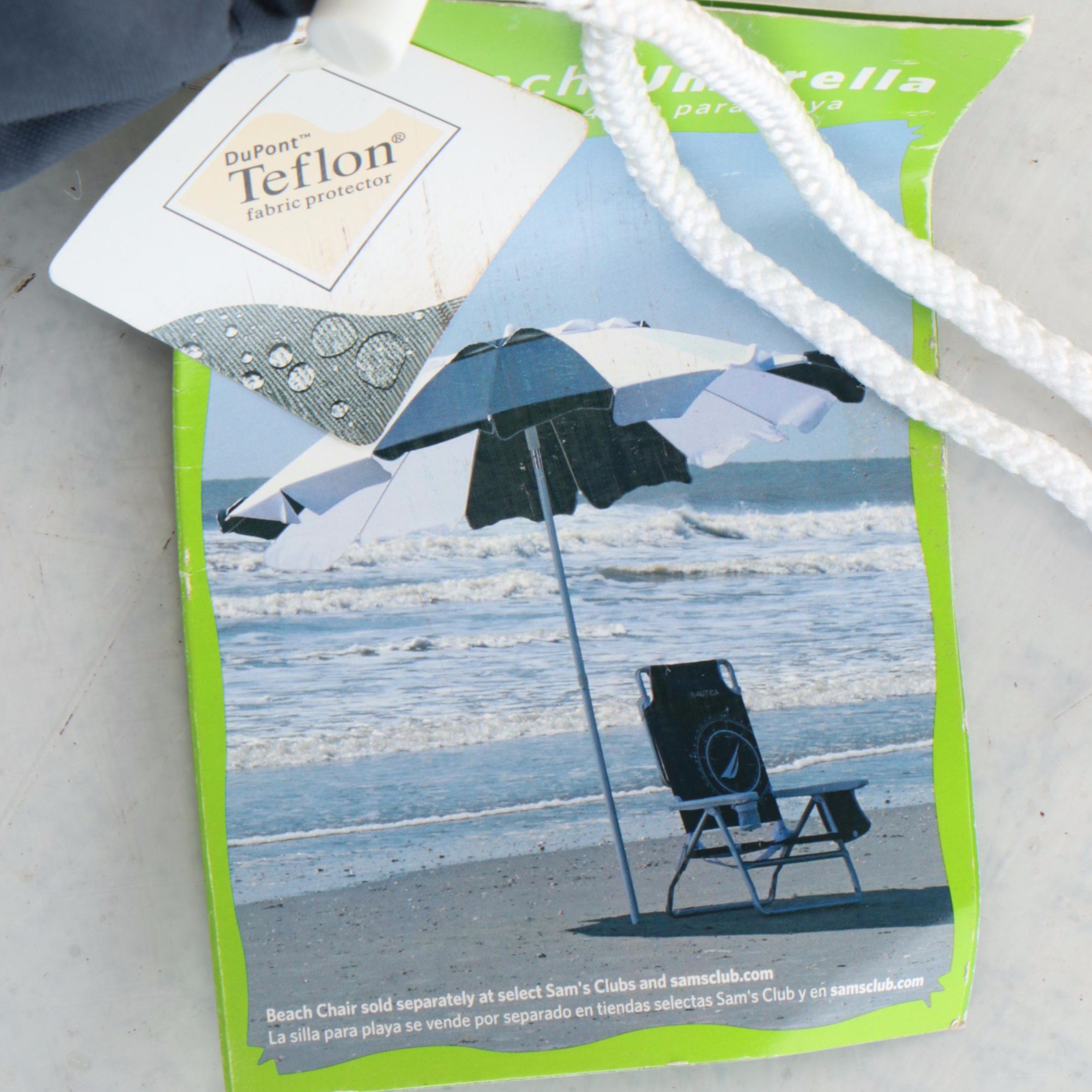 Pair of DuPont 8' Teflon Beach Umbrellas