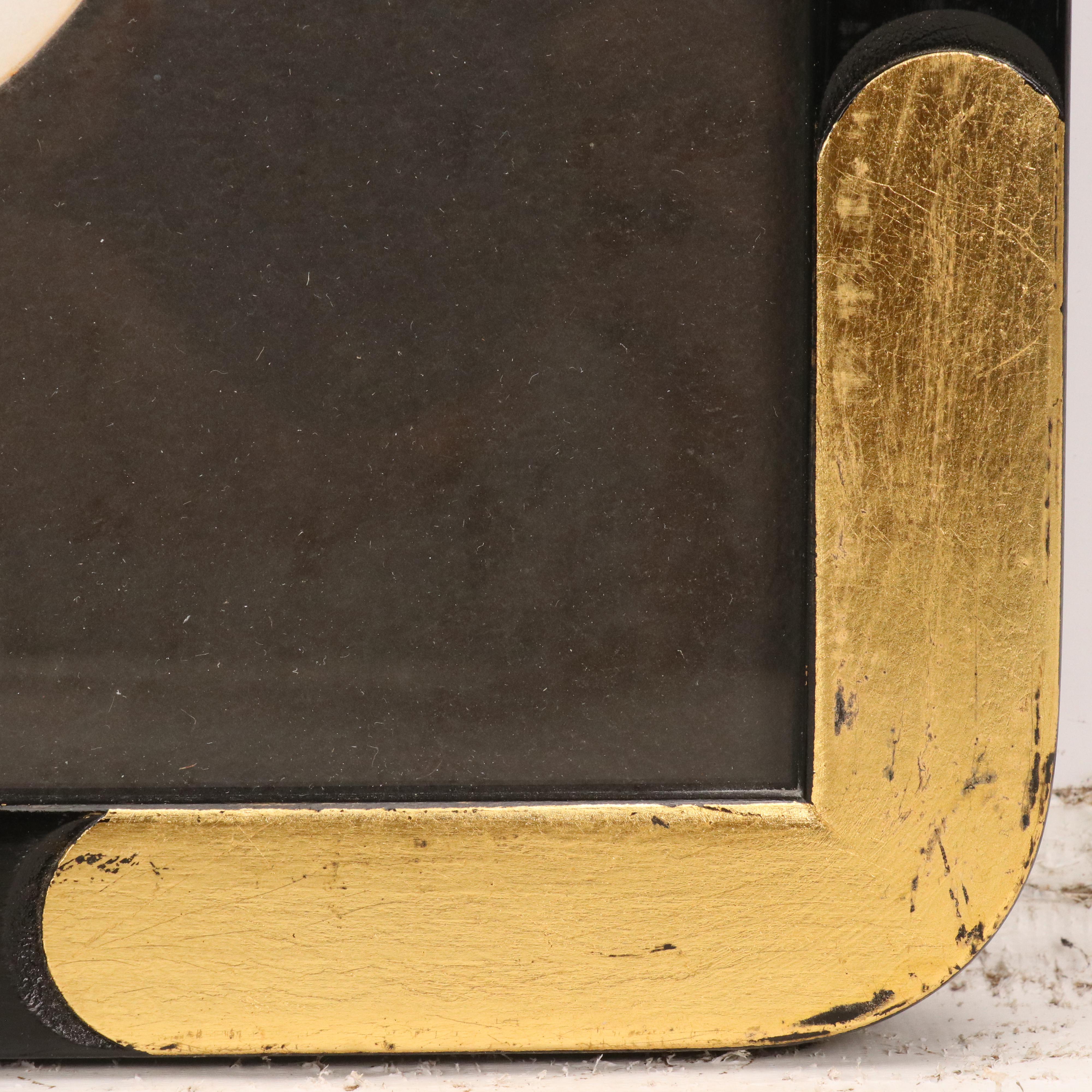 Sidney Schatzky Stylized Still Life Collograph with Animal and Floral Motifs