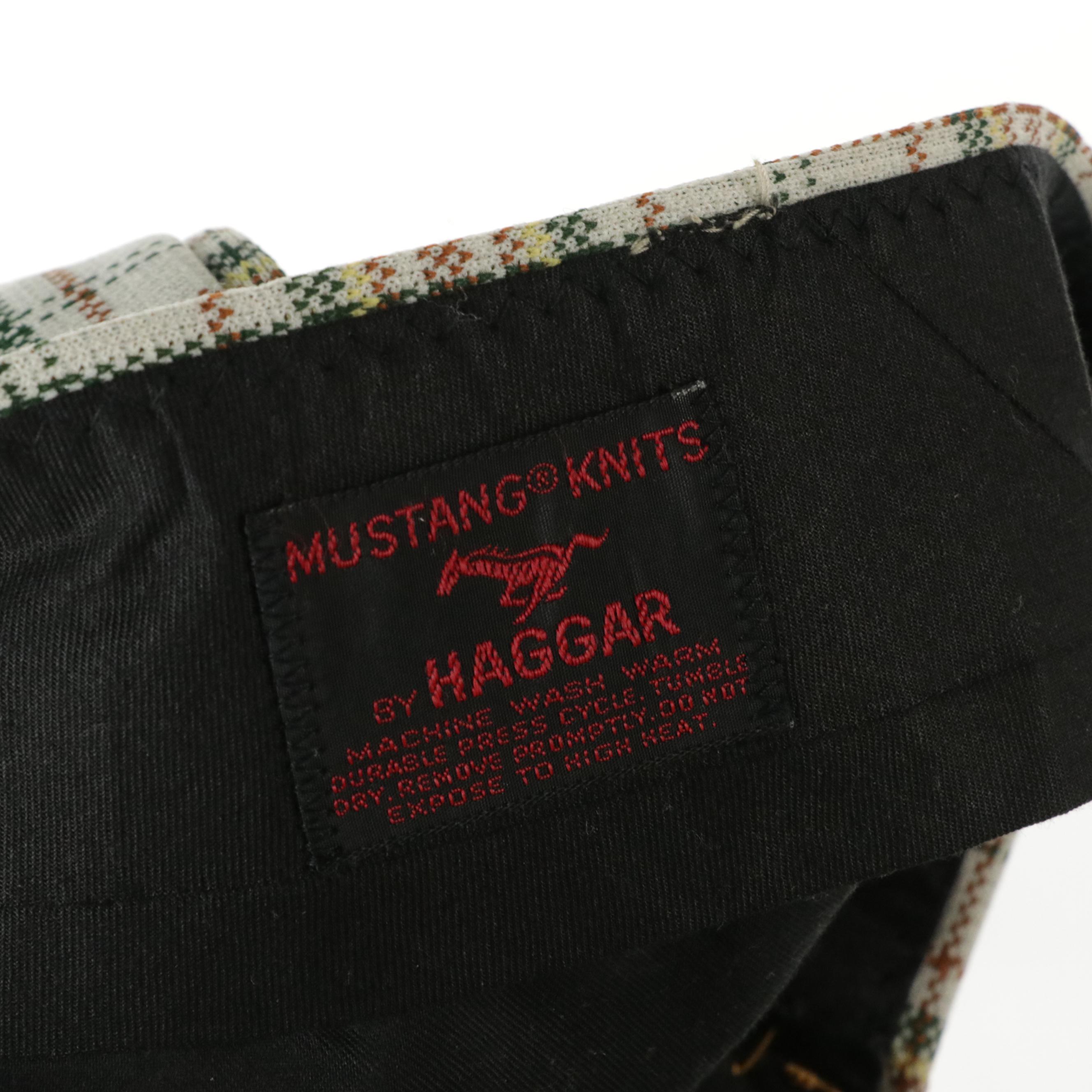 Men's Vintage Plaid Wool Trousers Featuring Haggar, Wrangler and Farah