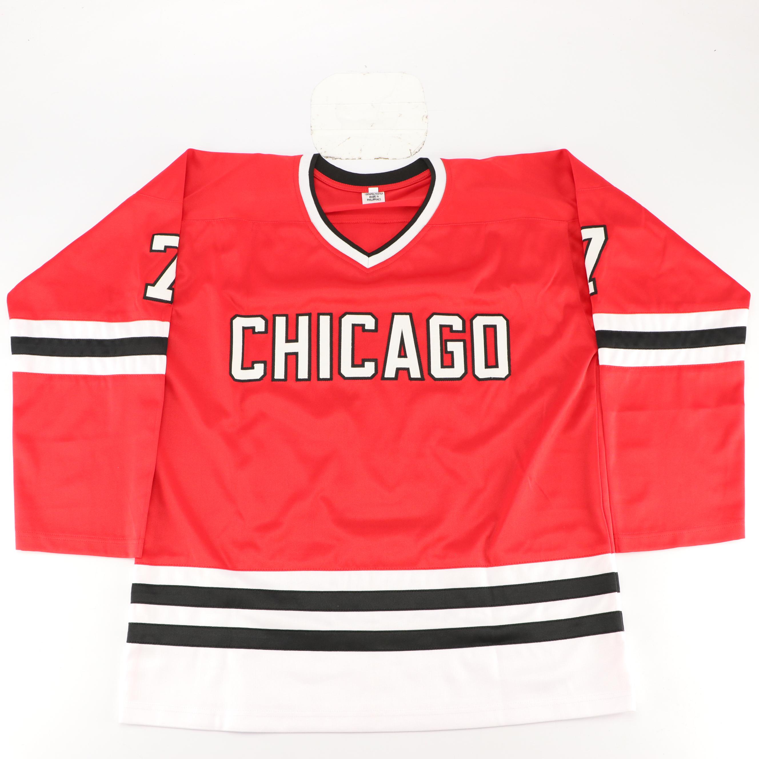 Chris Chelios Signed “HOF 2013” Chicago Blackhawks Hockey Jersey, Beckett