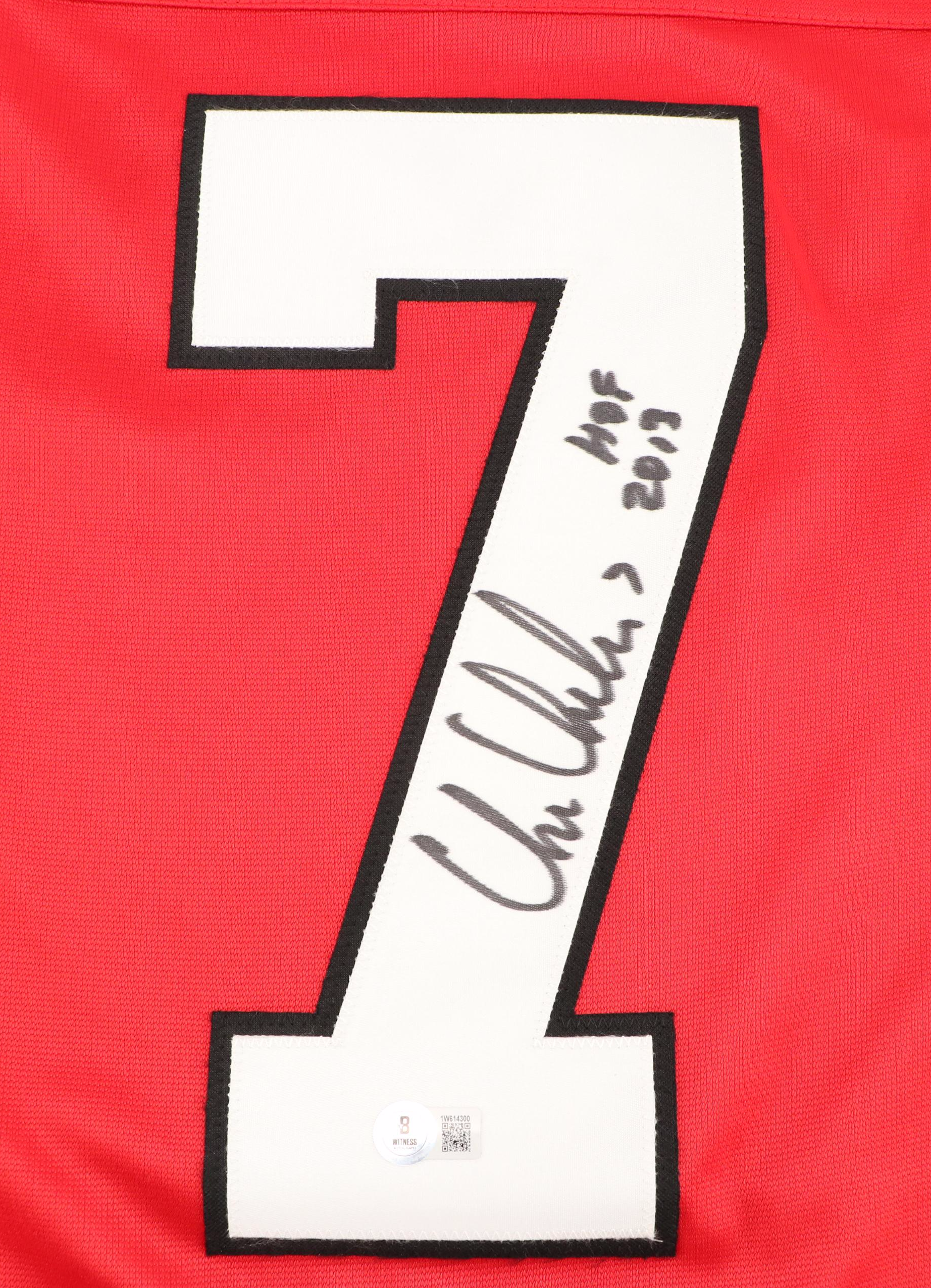 Chris Chelios Signed “HOF 2013” Chicago Blackhawks Hockey Jersey, Beckett
