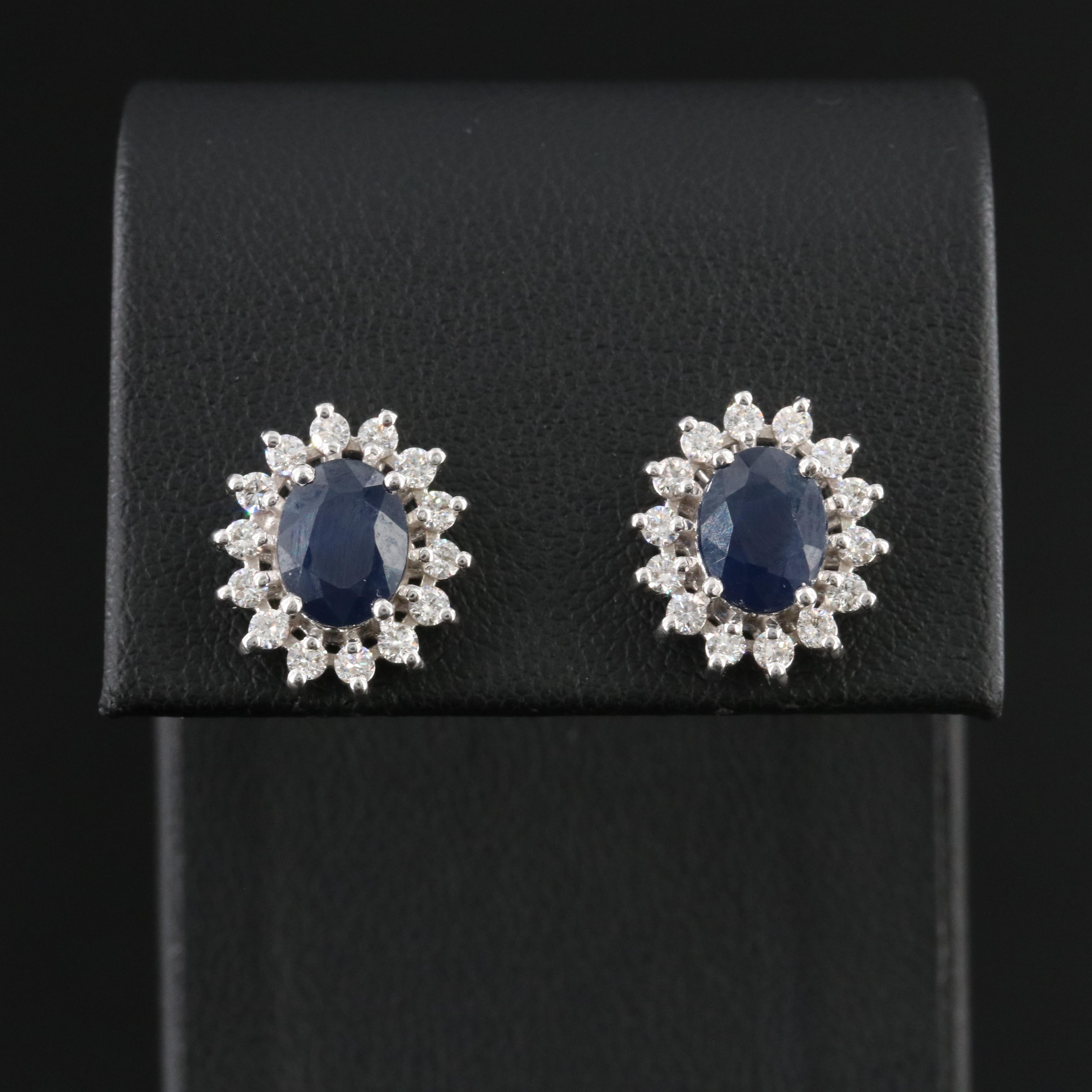 EFFY 14K Sapphire and Diamond Earrings