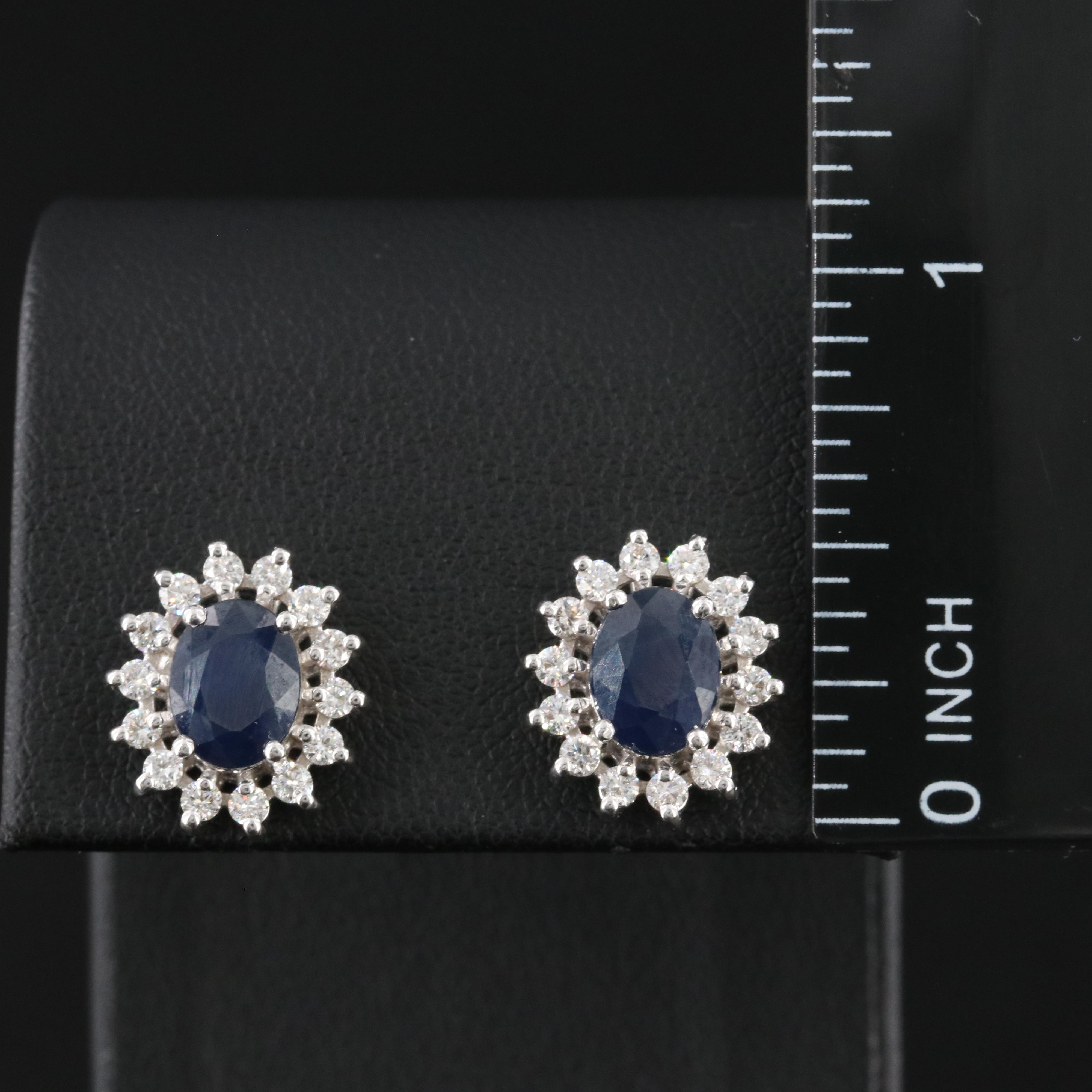 EFFY 14K Sapphire and Diamond Earrings