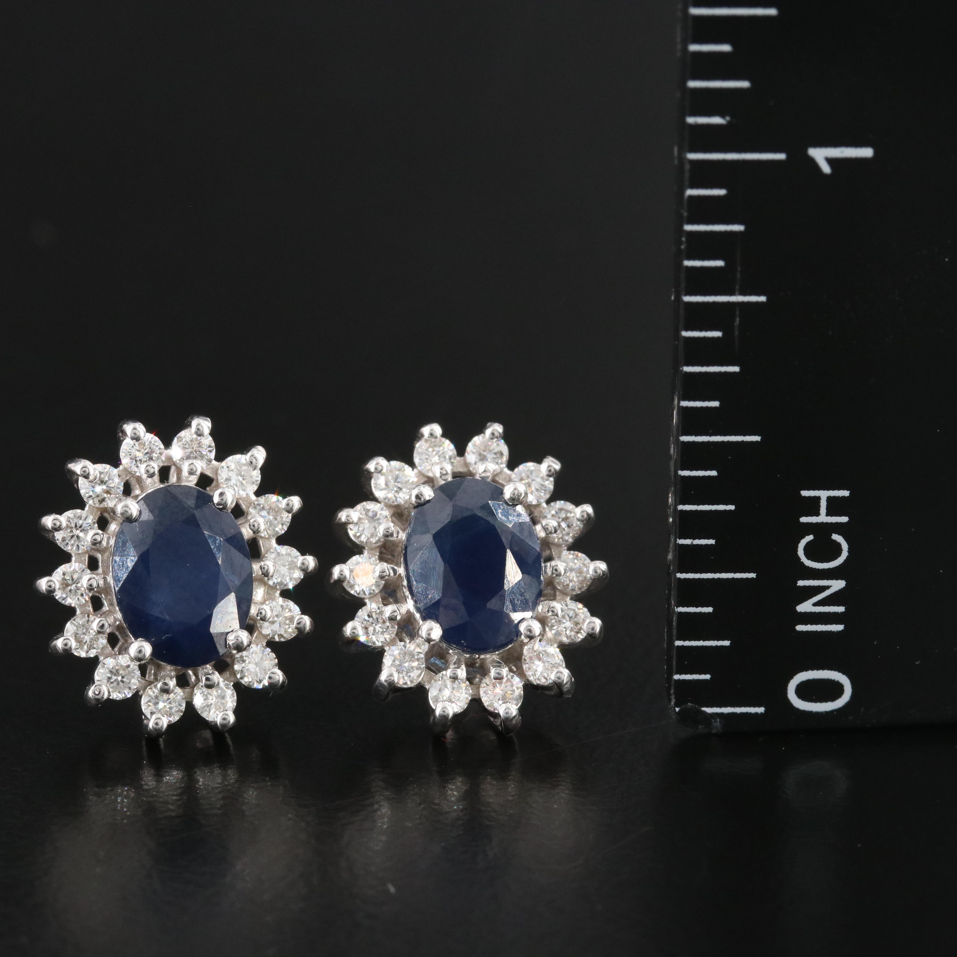 EFFY 14K Sapphire and Diamond Earrings