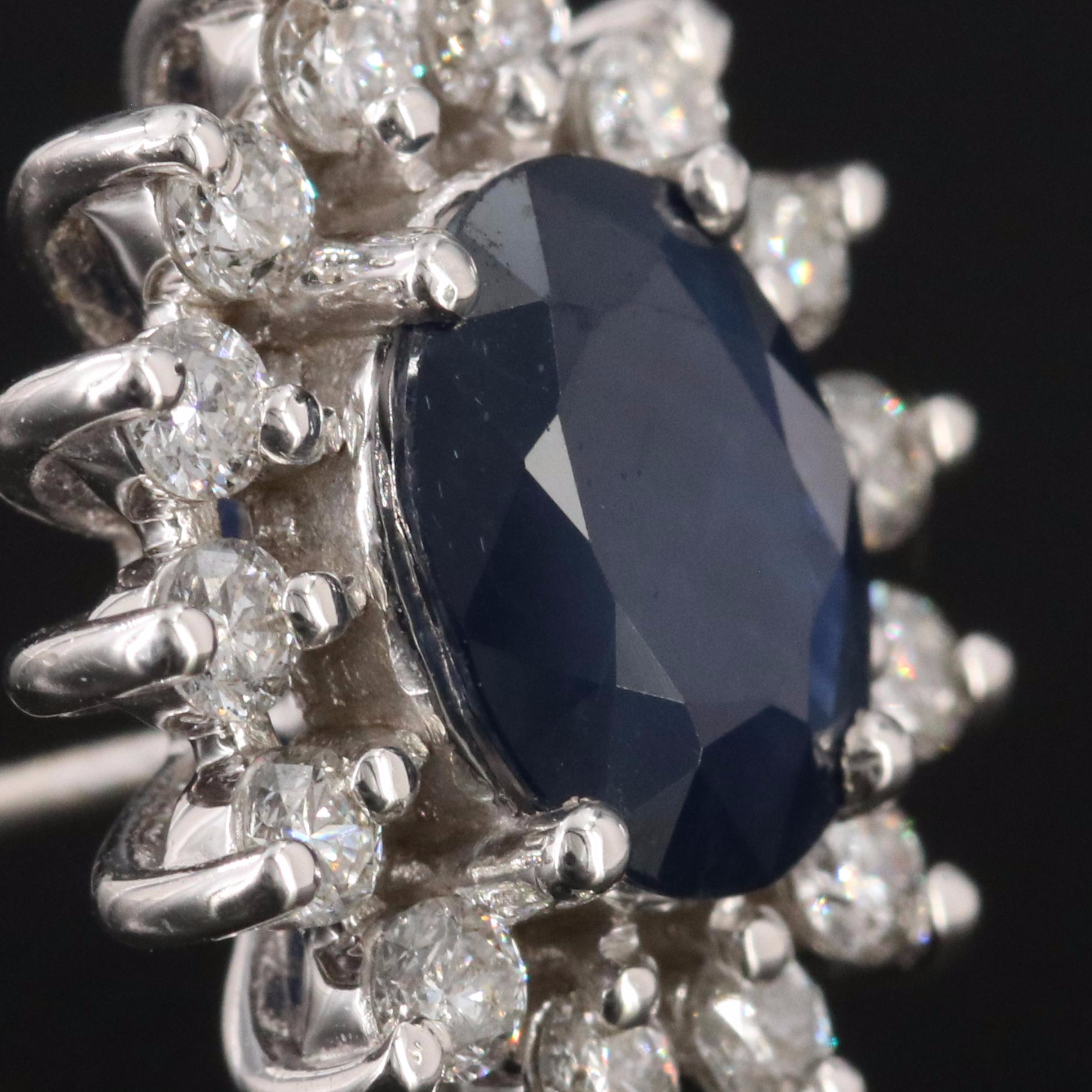 EFFY 14K Sapphire and Diamond Earrings