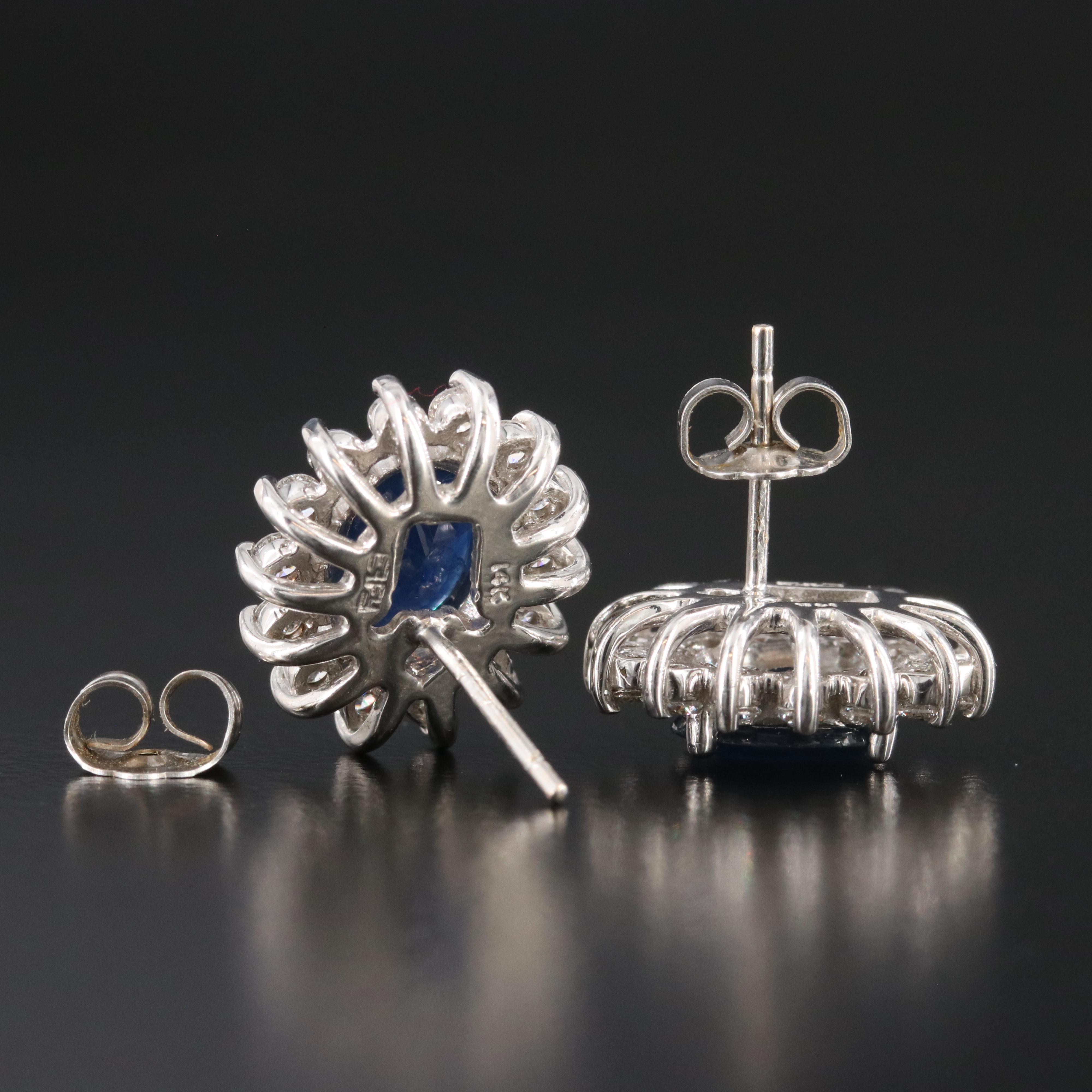 EFFY 14K Sapphire and Diamond Earrings