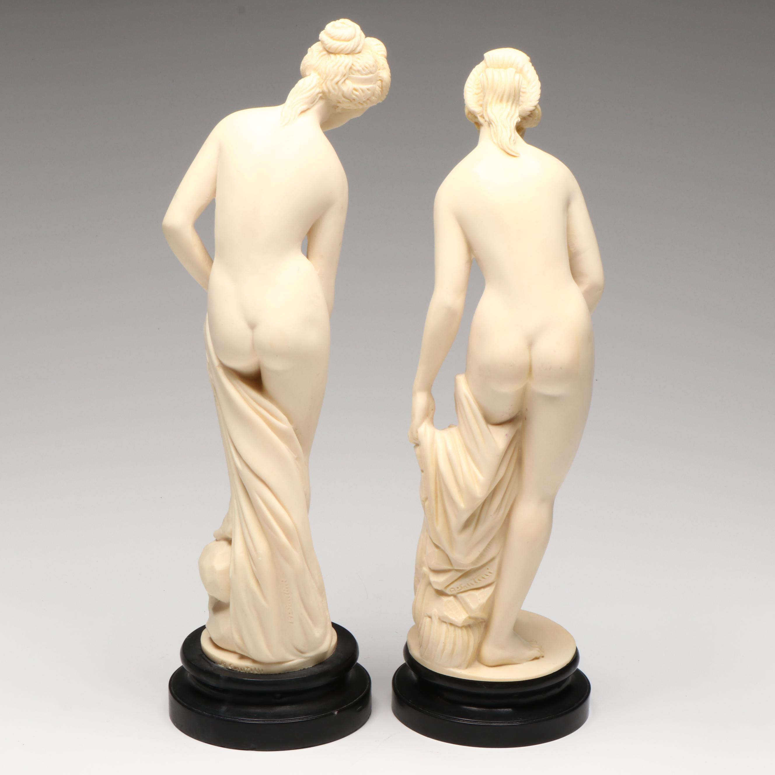 A. Santini Italian Classical Nude Bathing Figures, Mid-Late 20th Century