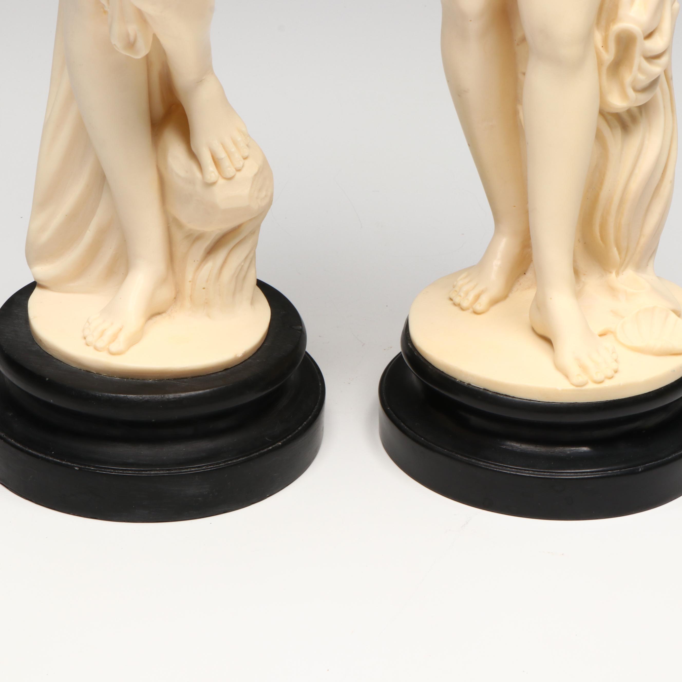 A. Santini Italian Classical Nude Bathing Figures, Mid-Late 20th Century