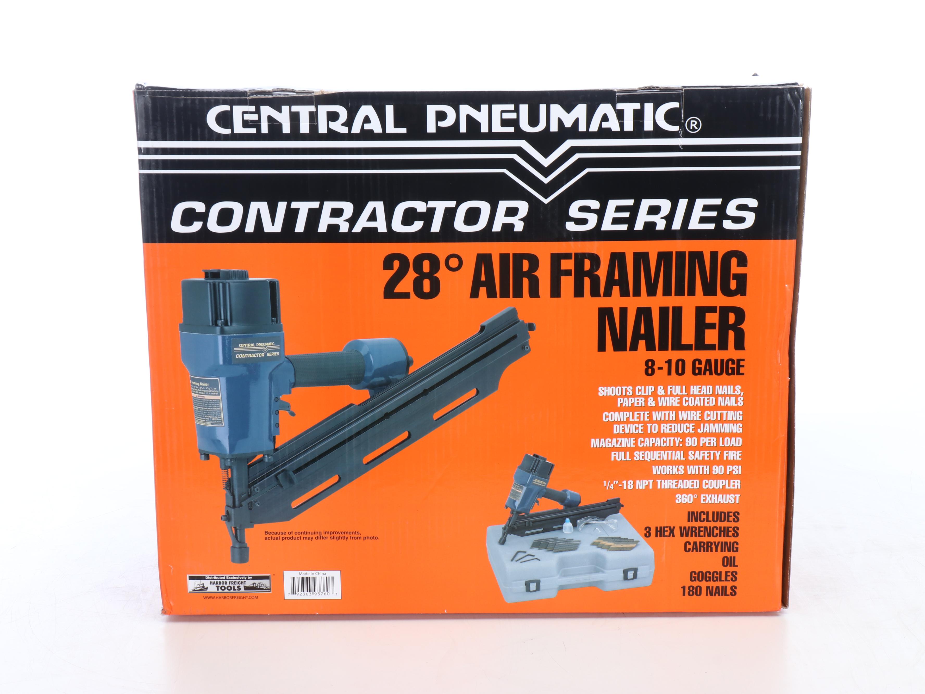 Central Pneumatic Contractor Series Air Framing Nailer