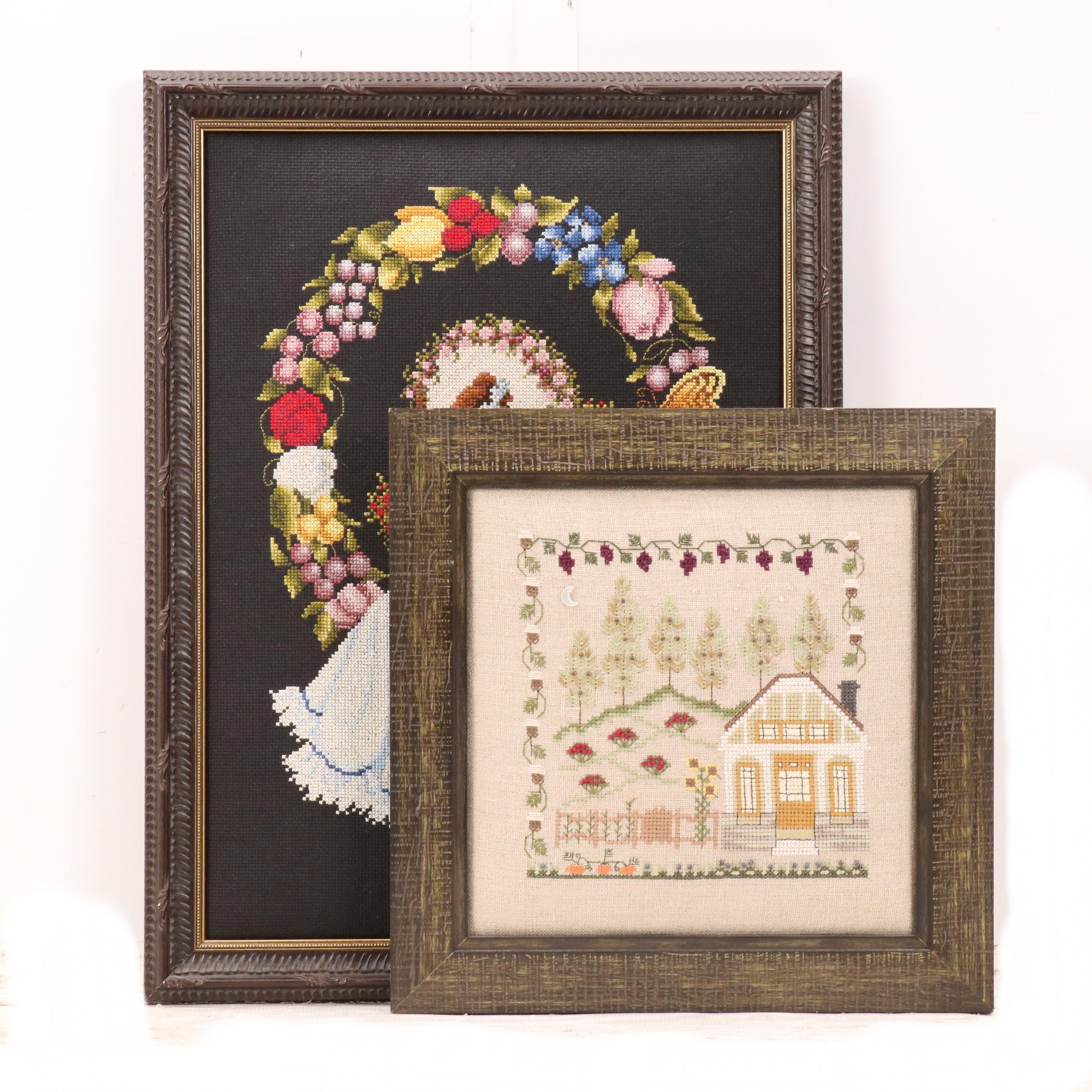 Sue White Cross-Stitch Panel "Lady of the Thread," 2006 and More