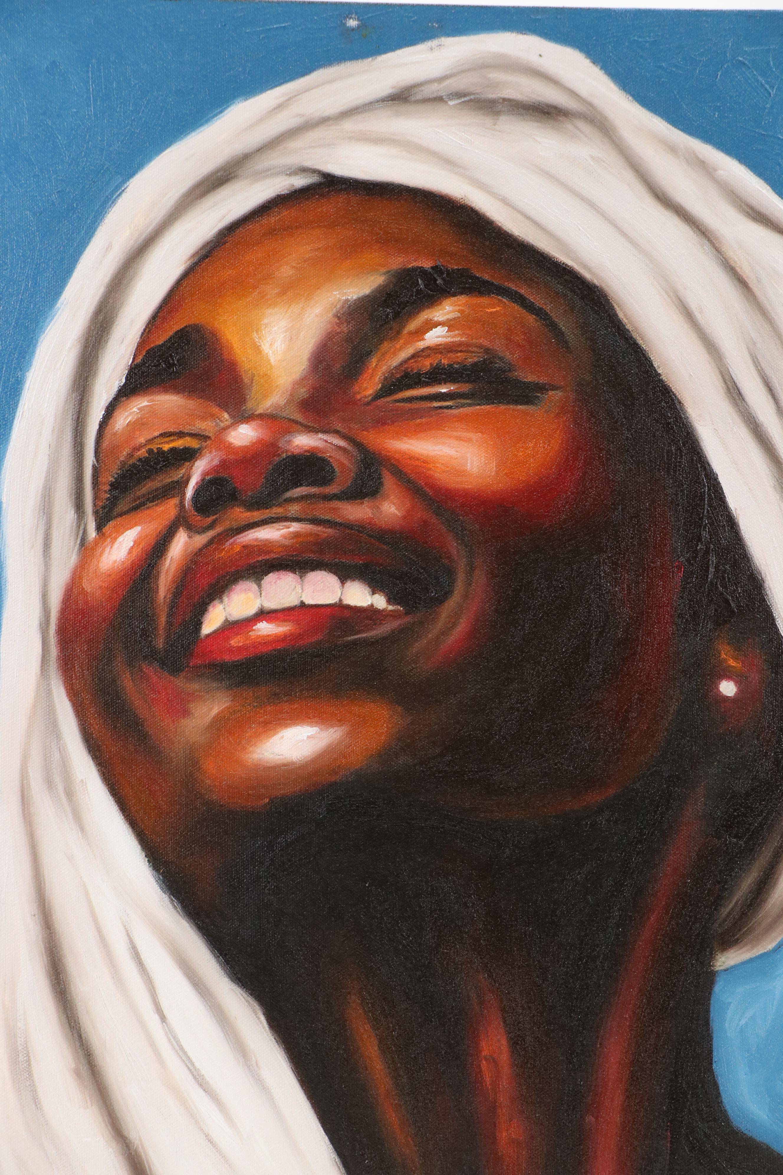 Oluwakemi Omowaire Portrait Oil Painting "She Carries the Morning"