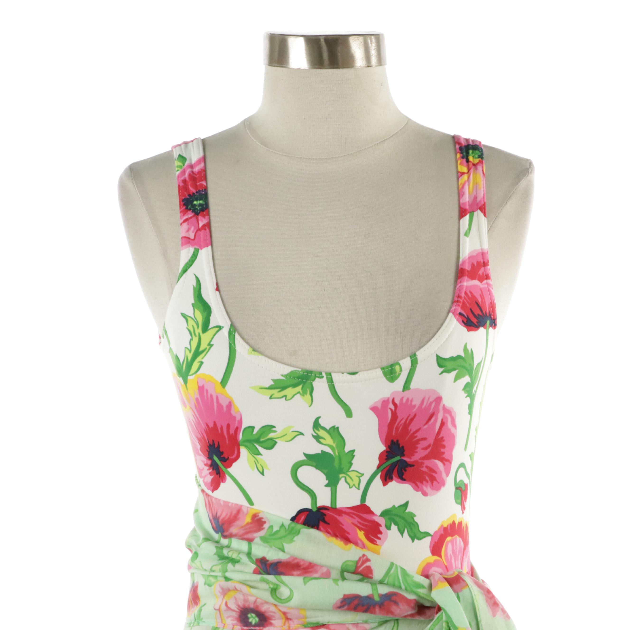 Manuel Canovas Floral One-Piece Swimsuit and Cotton Beach Wrap, Other Swimsuit