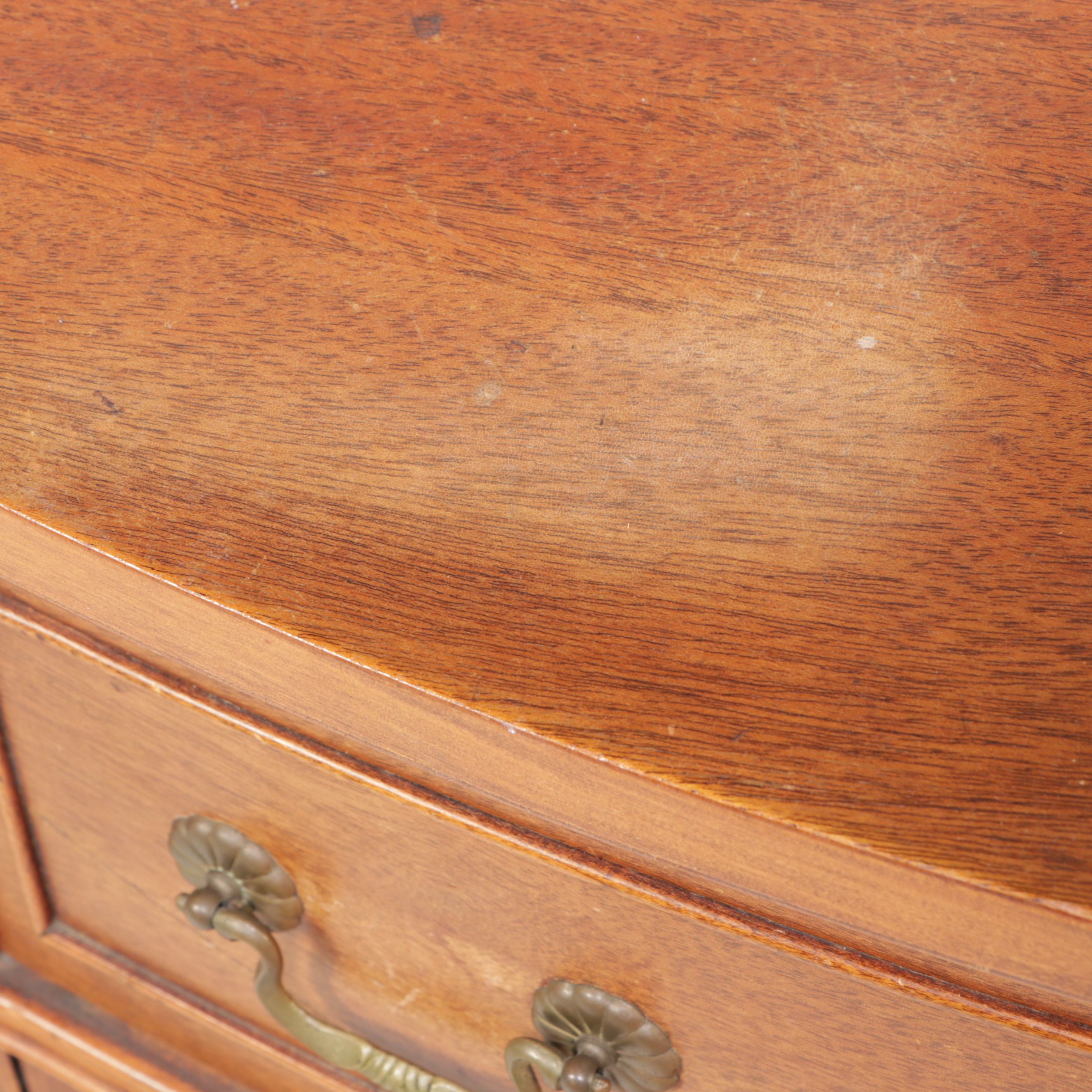 Edwardian Style Serpentine Front Mahogany Buffet