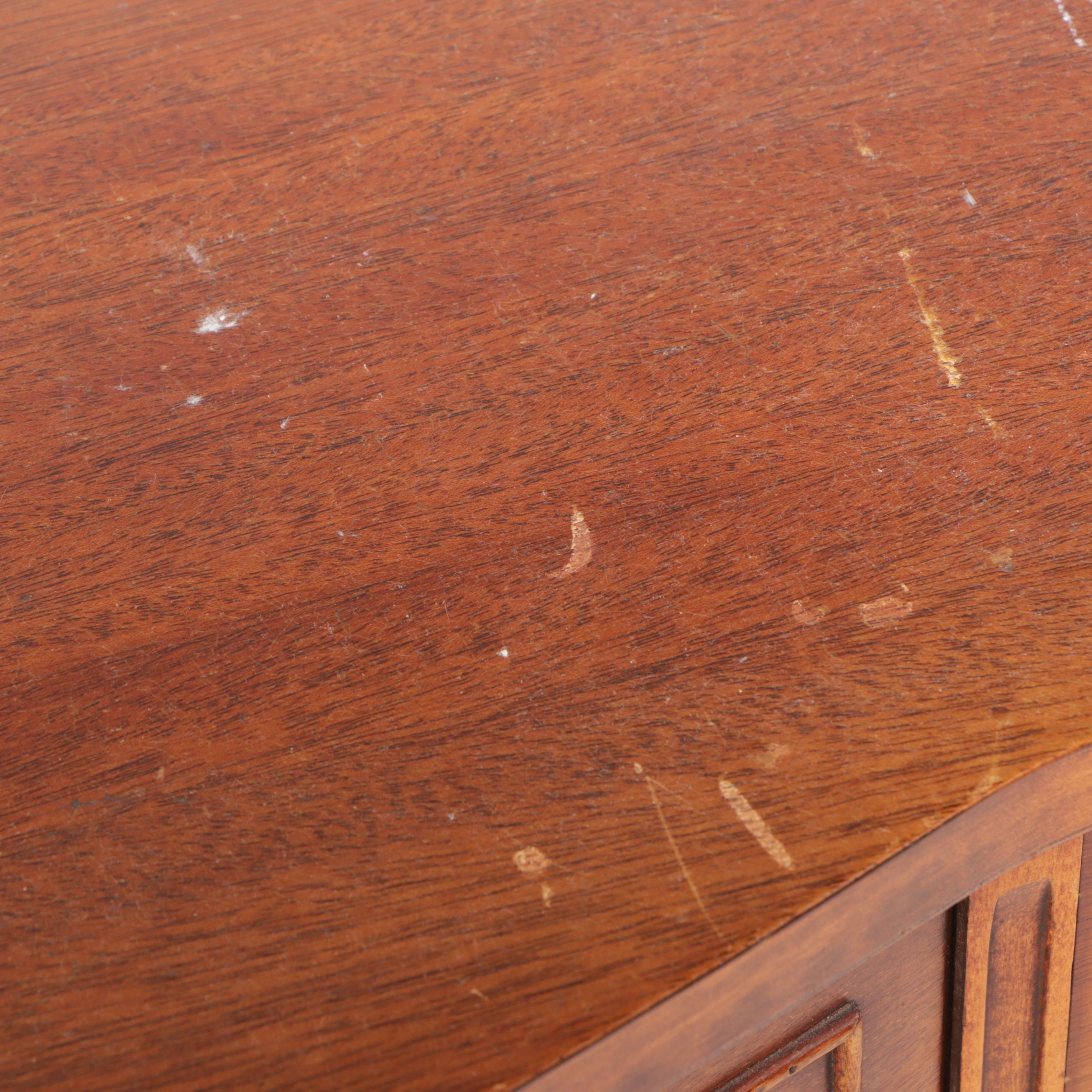 Edwardian Style Serpentine Front Mahogany Buffet