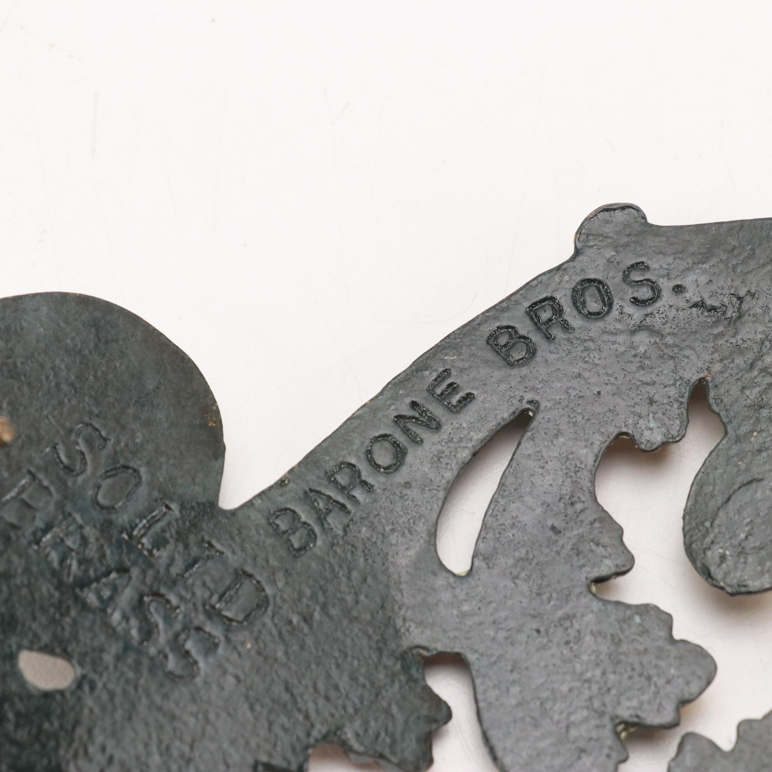 Barone Bros. Brass Belt Buckle with Other Embellished Trophy Buckles