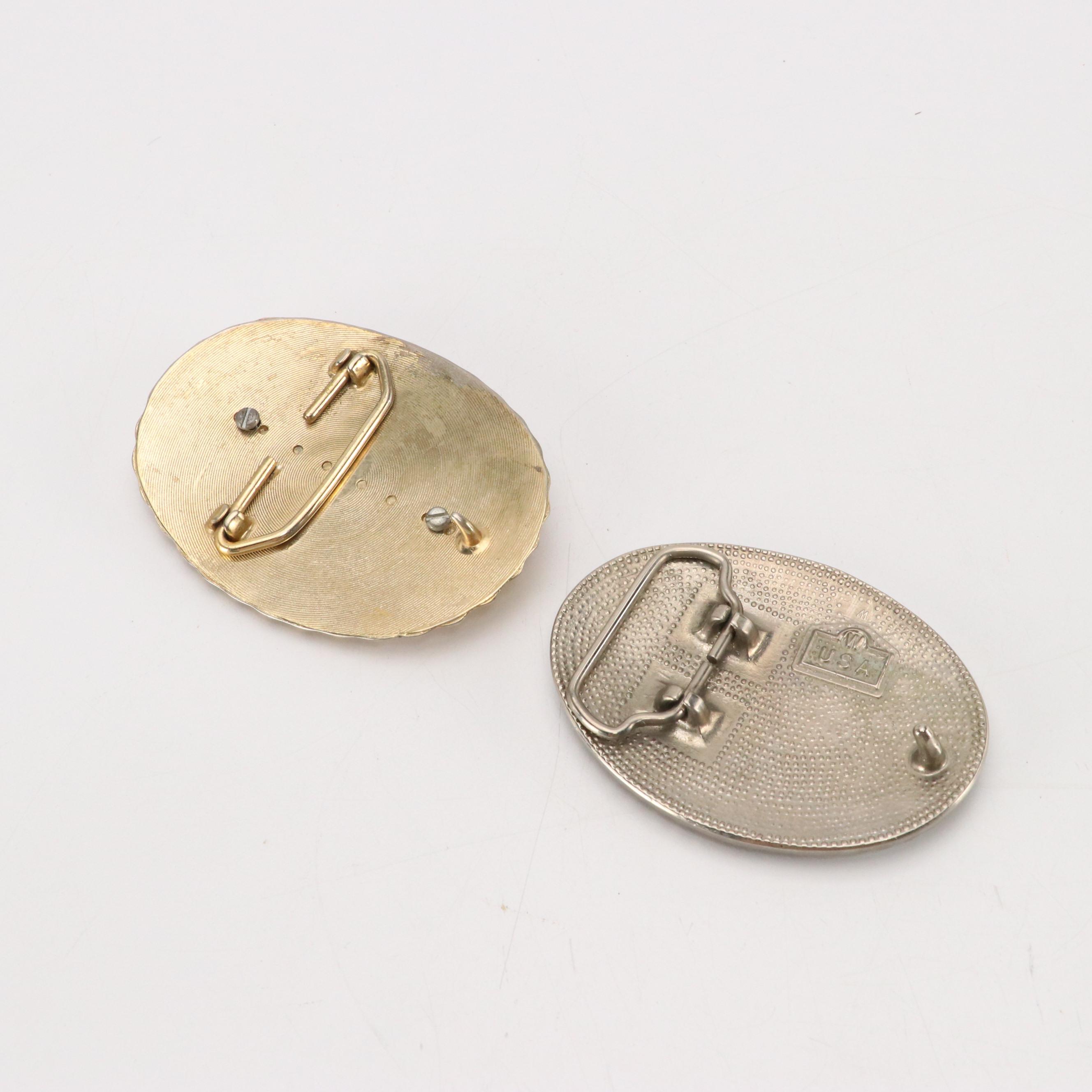 Barone Bros. Brass Belt Buckle with Other Embellished Trophy Buckles