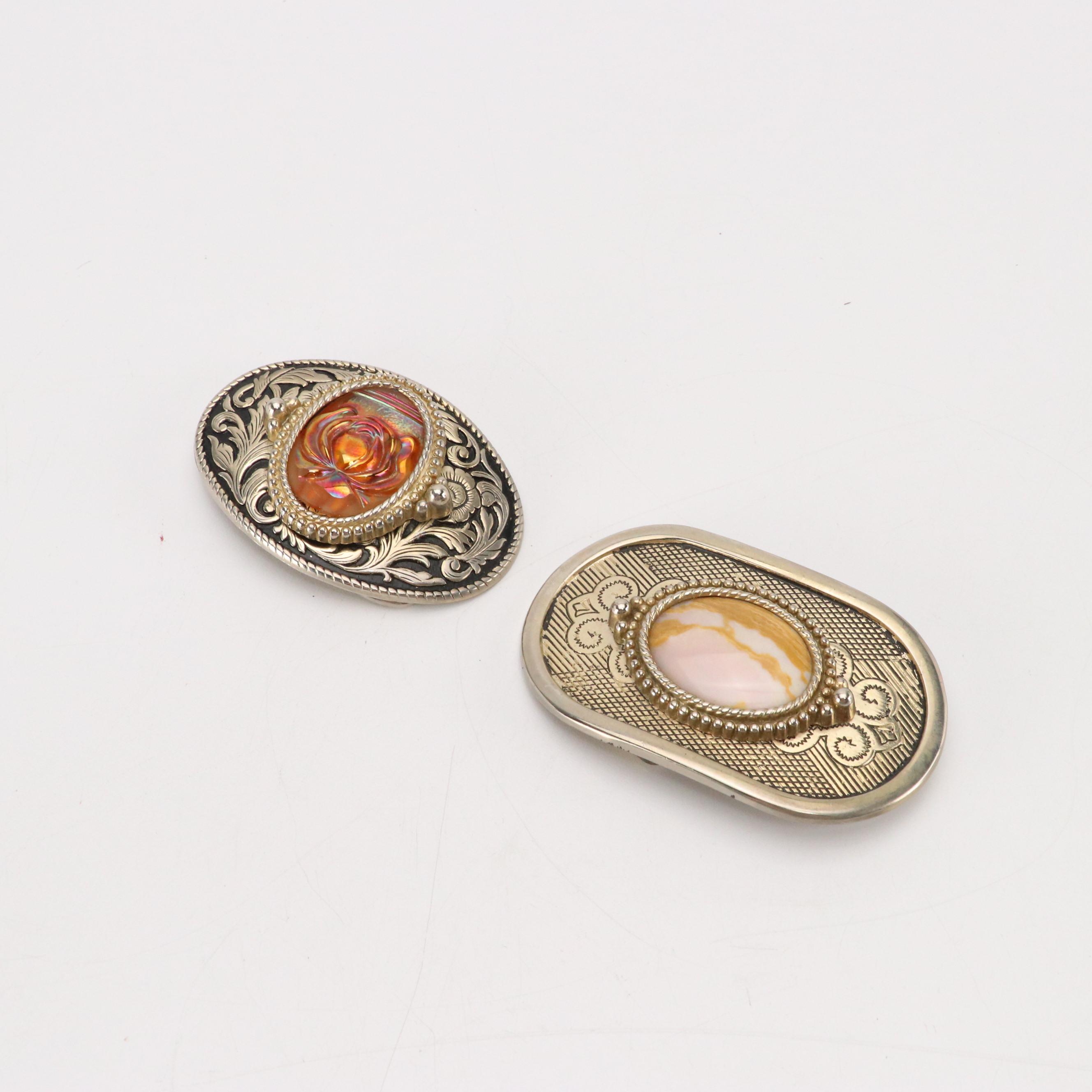 Barone Bros. Brass Belt Buckle with Other Embellished Trophy Buckles