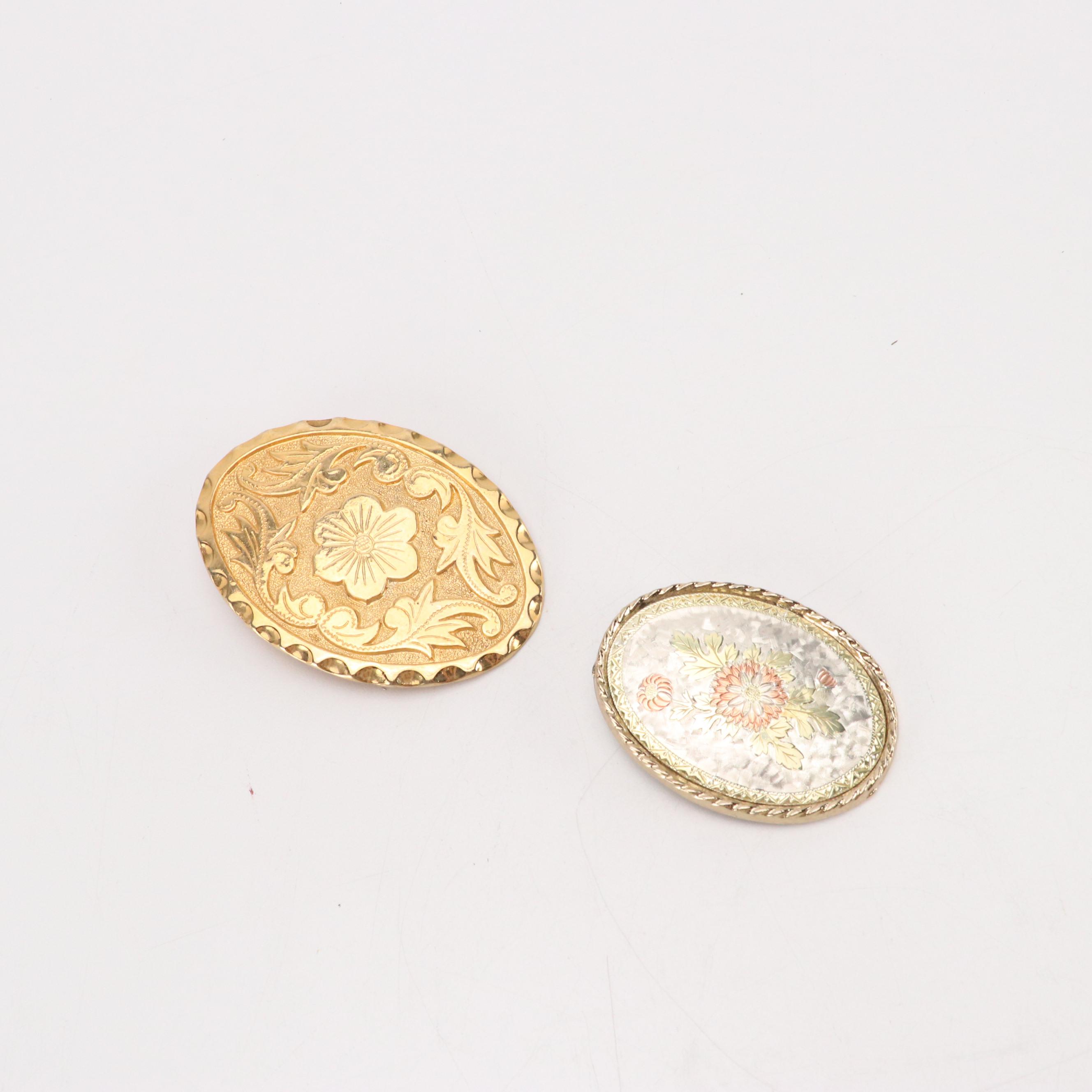 Barone Bros. Brass Belt Buckle with Other Embellished Trophy Buckles