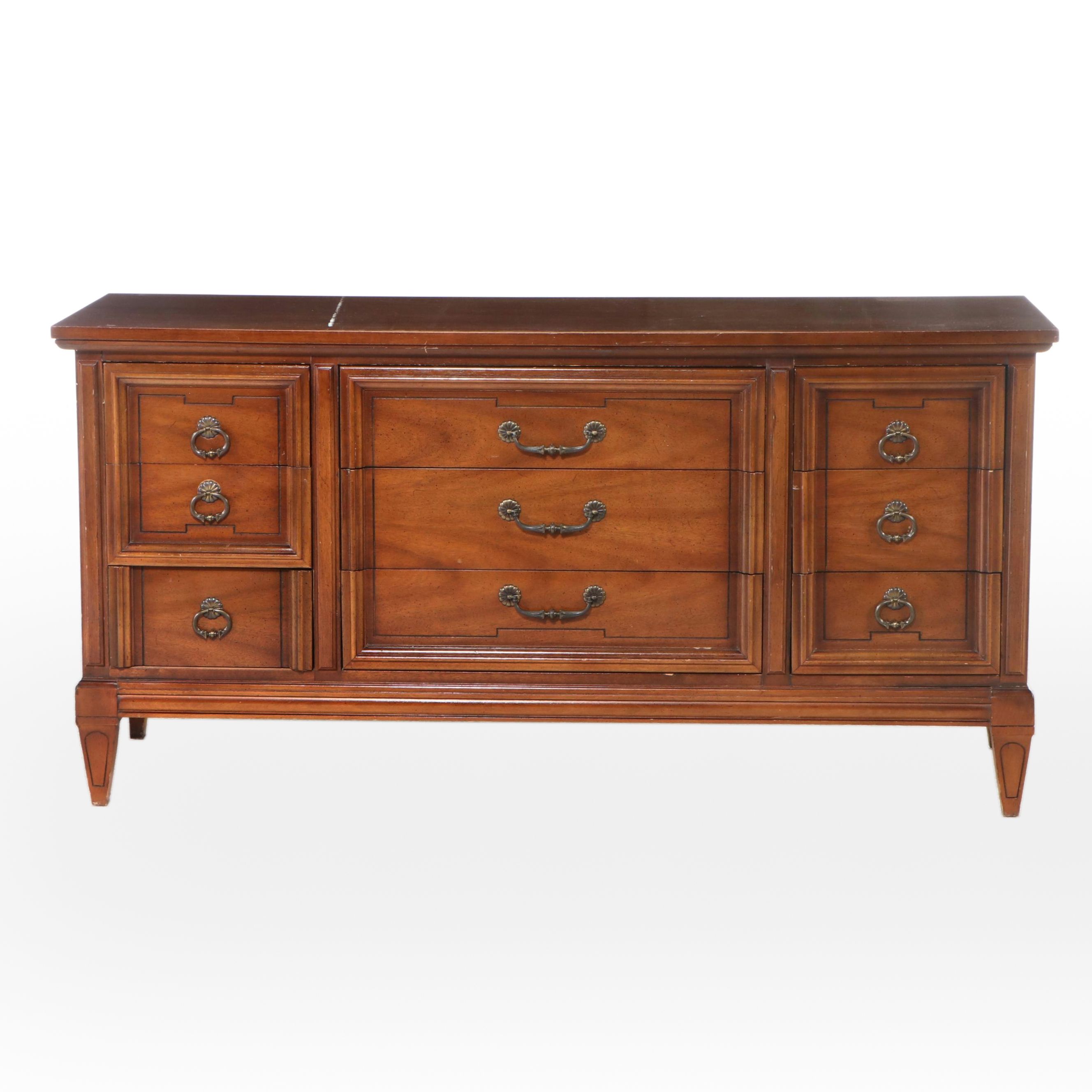 Dixie Mid Century Modern Walnut Chest of Drawers