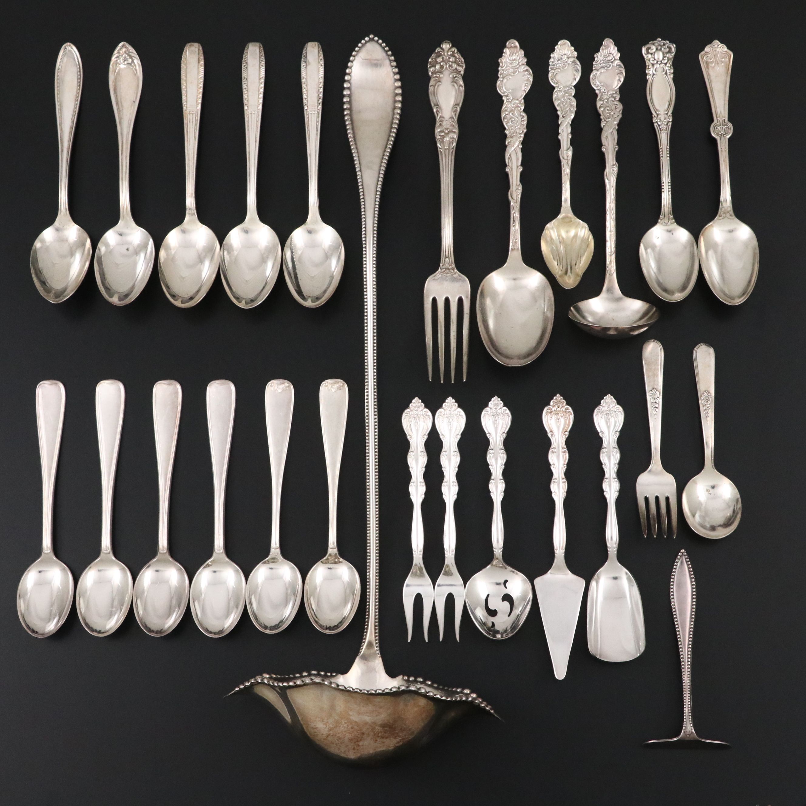 American Silver Plate Flatware with Other Norwegian Silver Plate Flatware