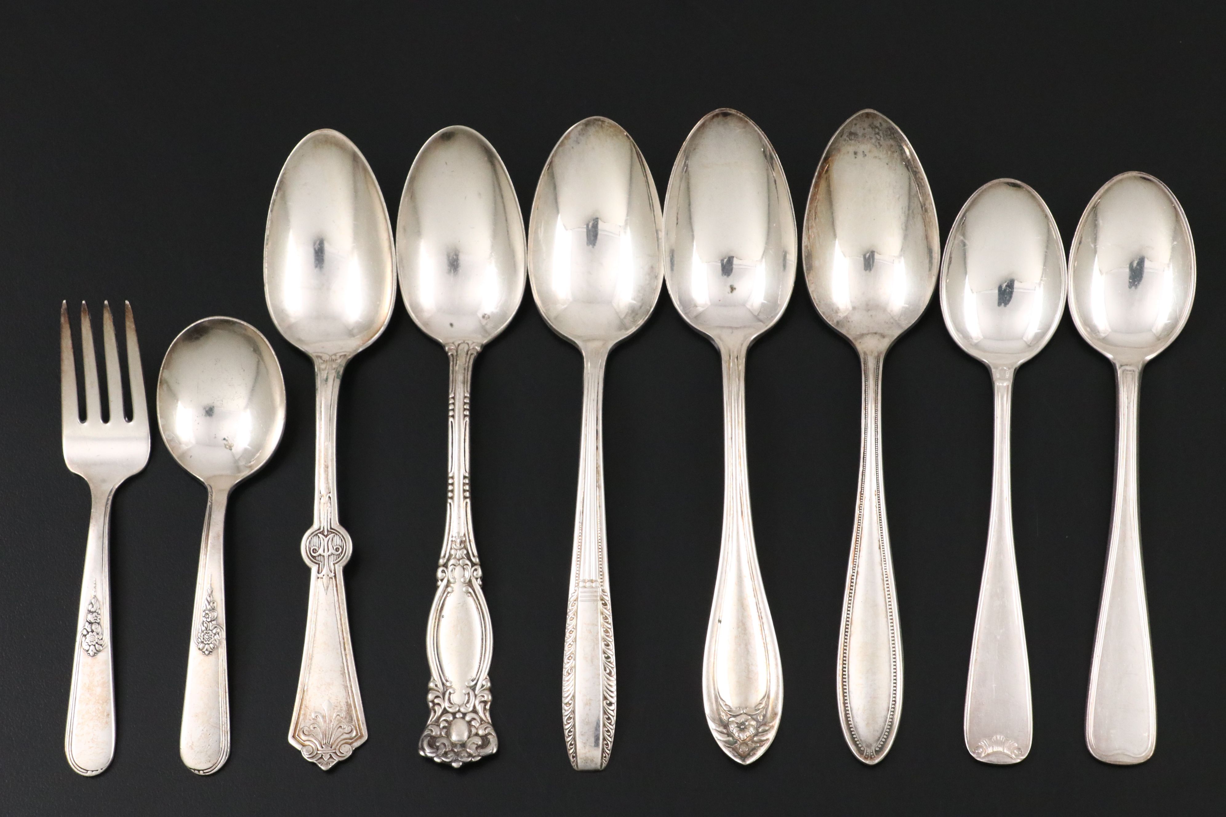 American Silver Plate Flatware with Other Norwegian Silver Plate Flatware