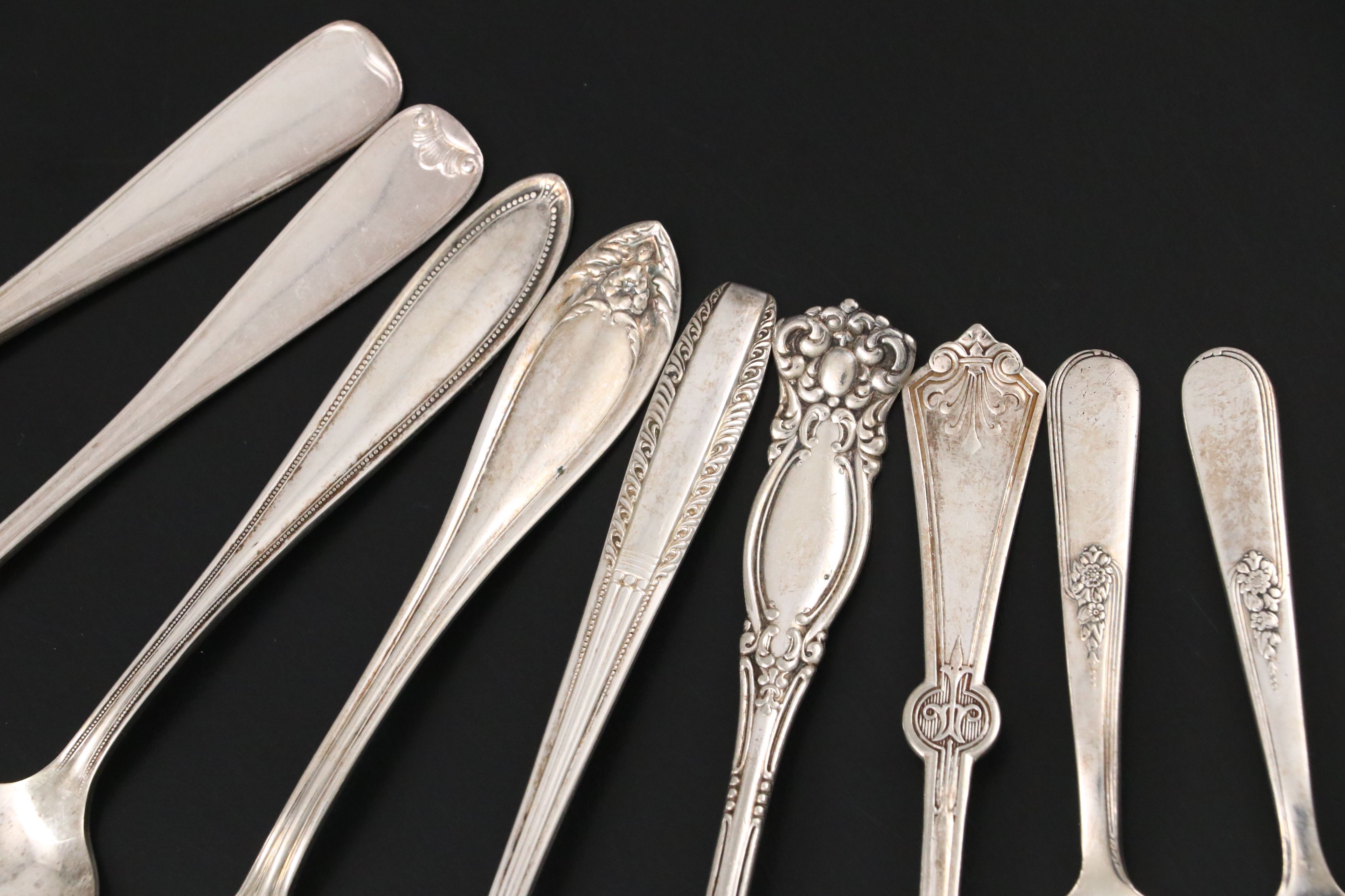 American Silver Plate Flatware with Other Norwegian Silver Plate Flatware