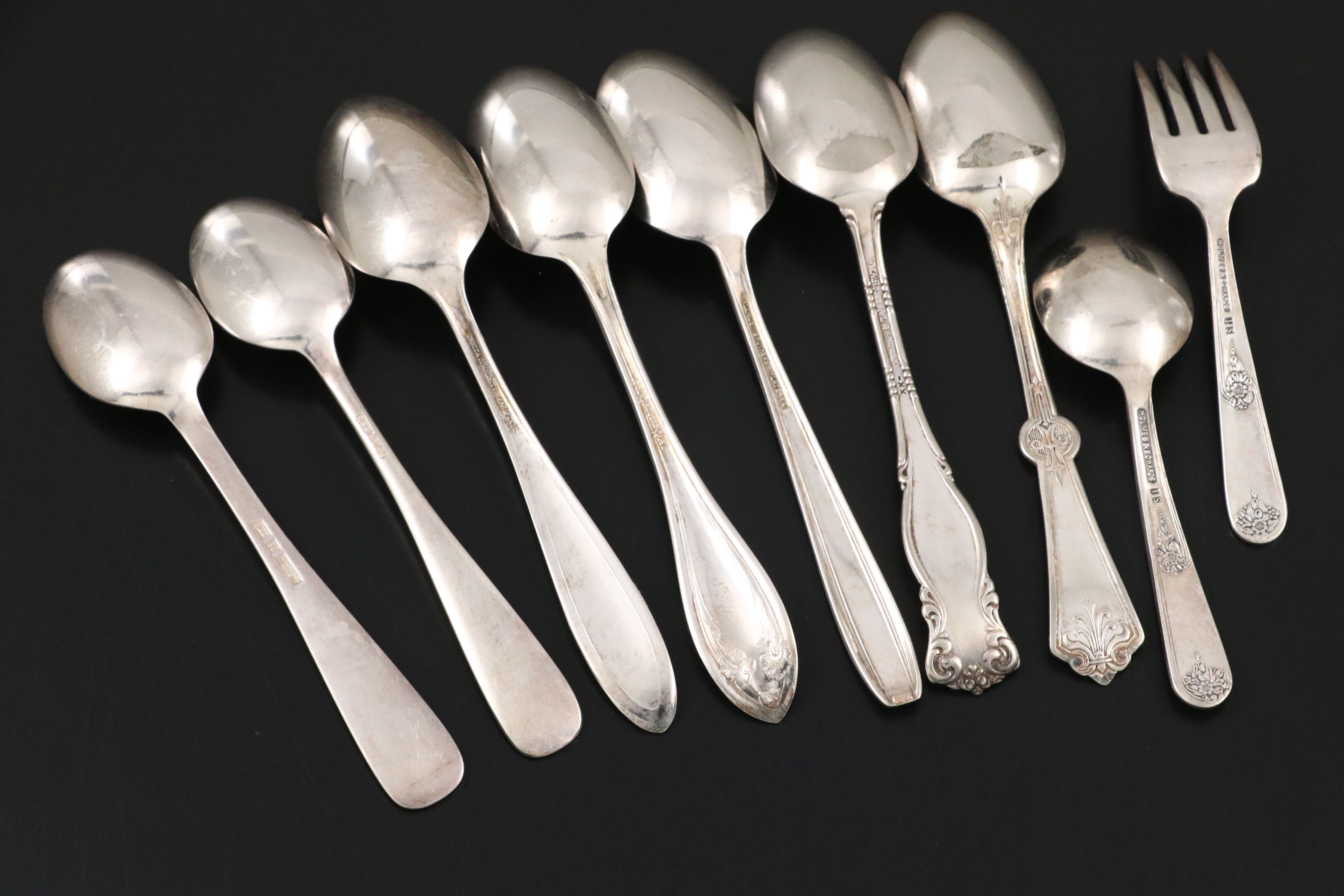 American Silver Plate Flatware with Other Norwegian Silver Plate Flatware