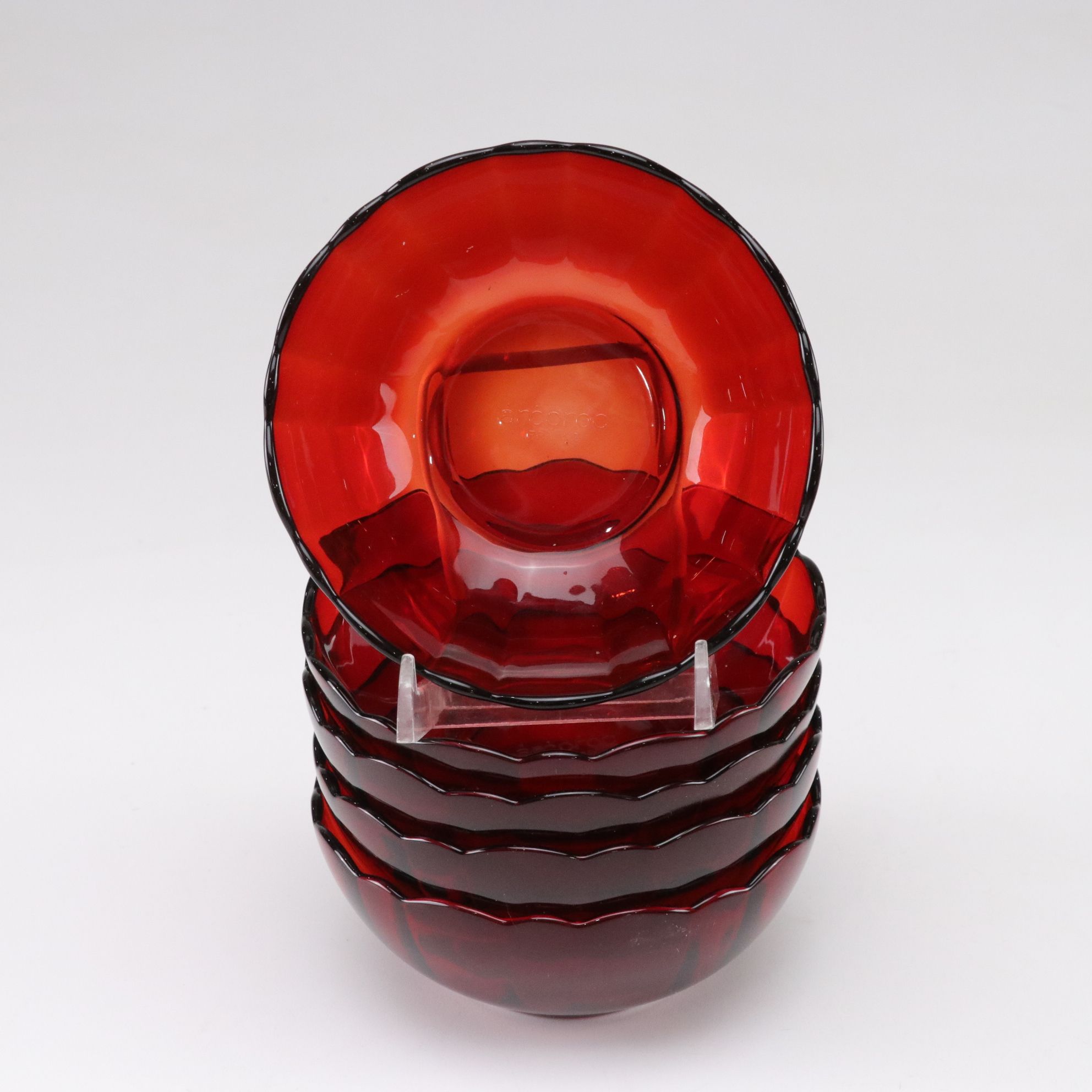Ruby Glass Platter, Dessert Bowl & Other Dinnerware