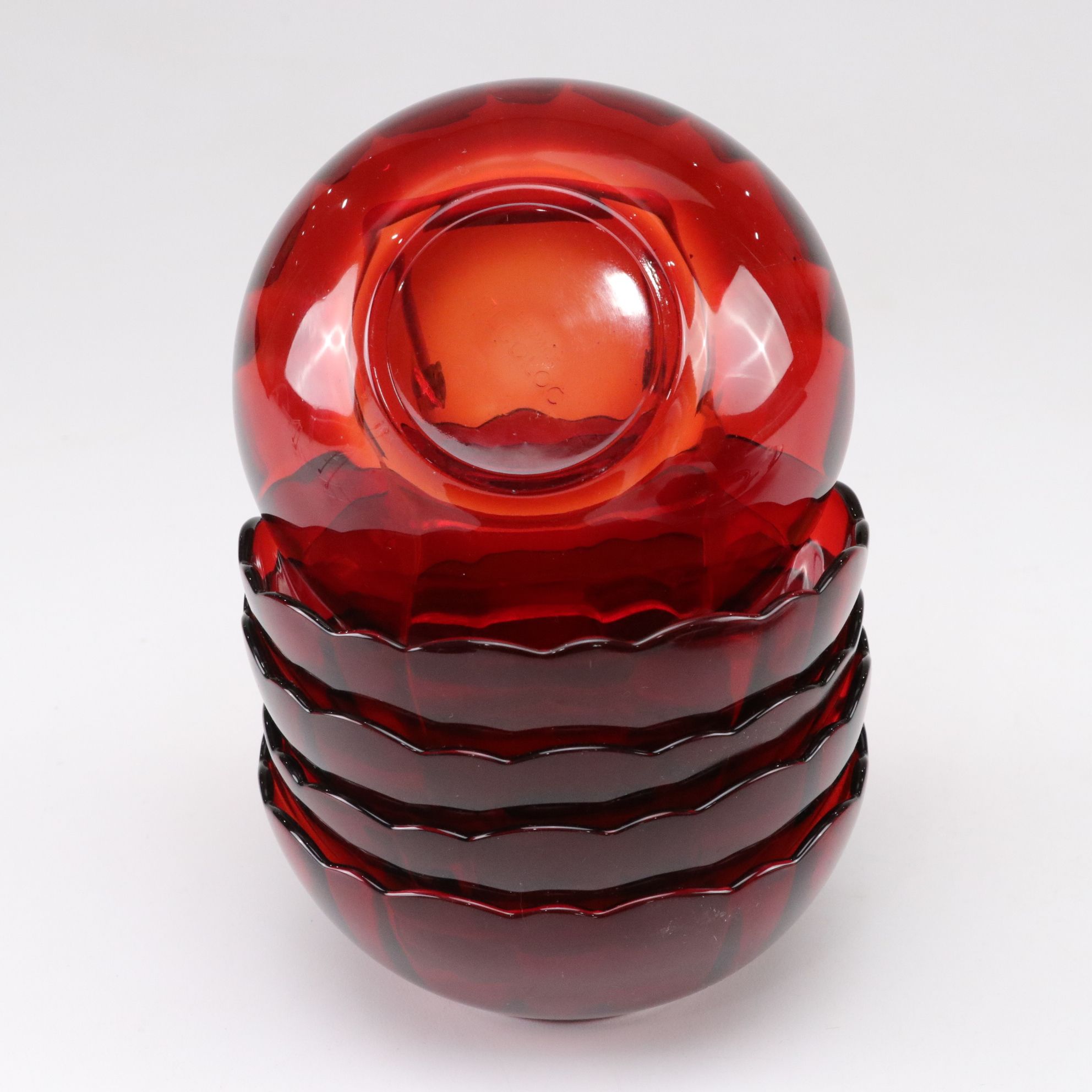 Ruby Glass Platter, Dessert Bowl & Other Dinnerware