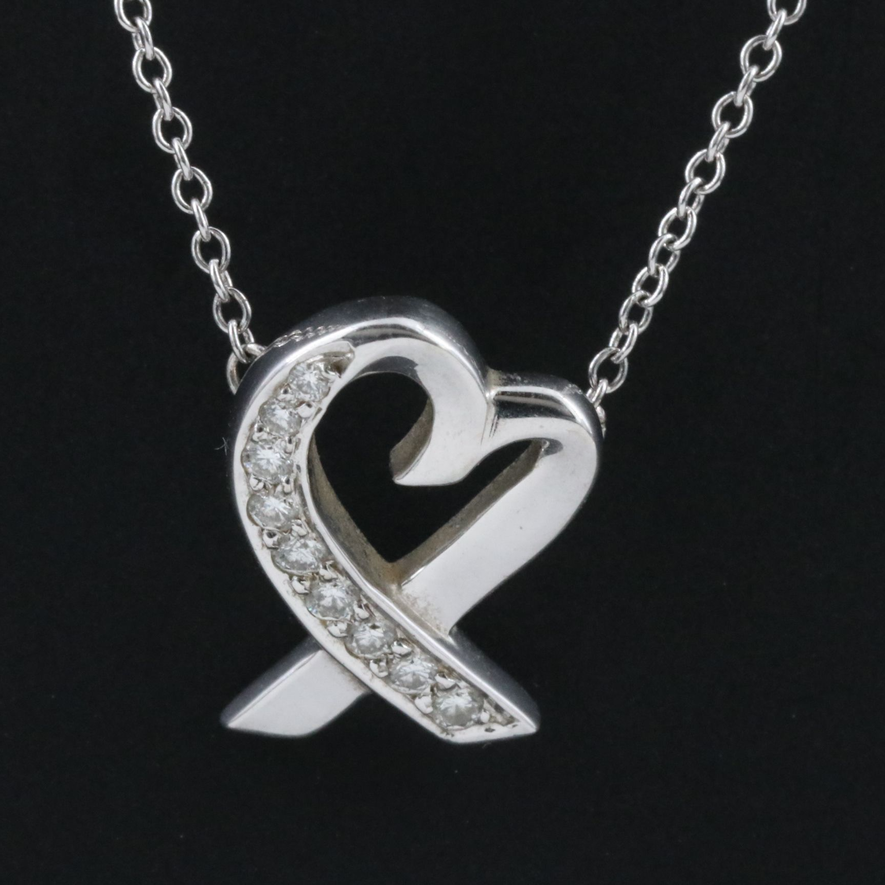 Paloma Picasso for Tiffany & Co. Loving Heart 18K Diamond Necklace