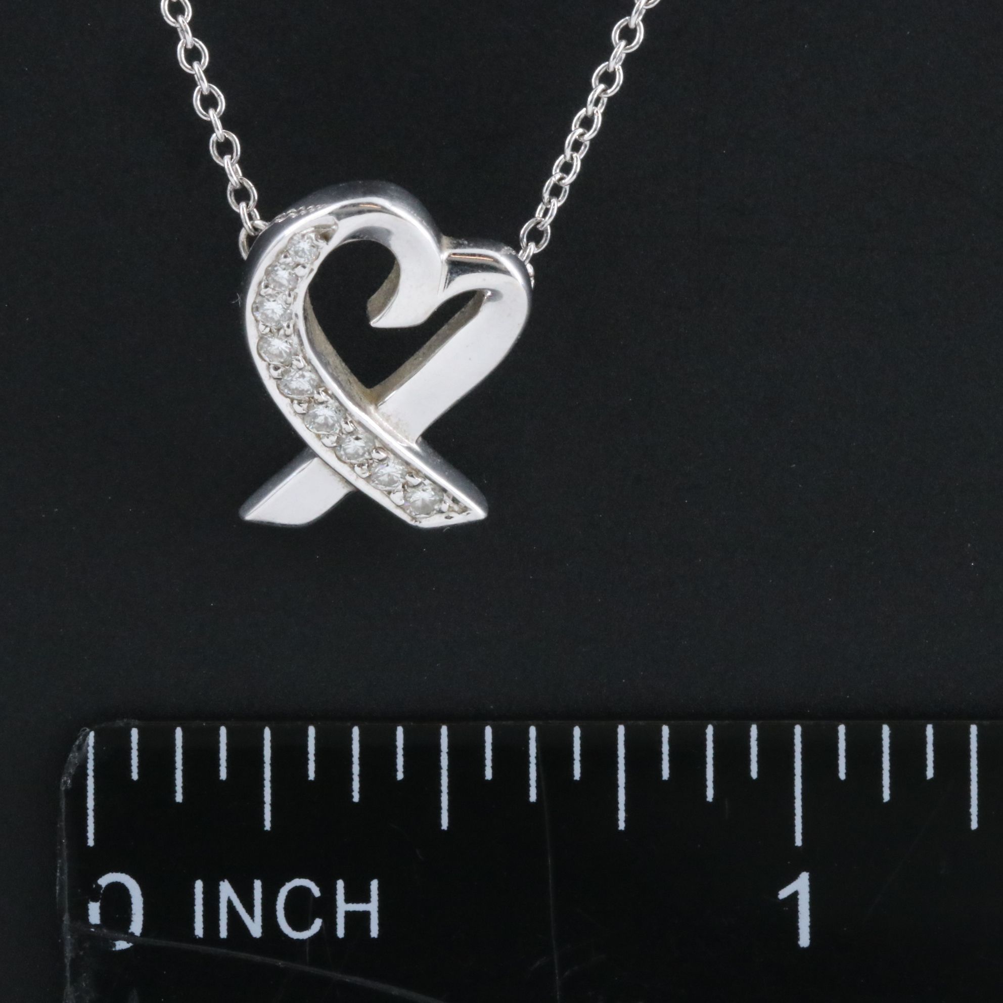 Paloma Picasso for Tiffany & Co. Loving Heart 18K Diamond Necklace