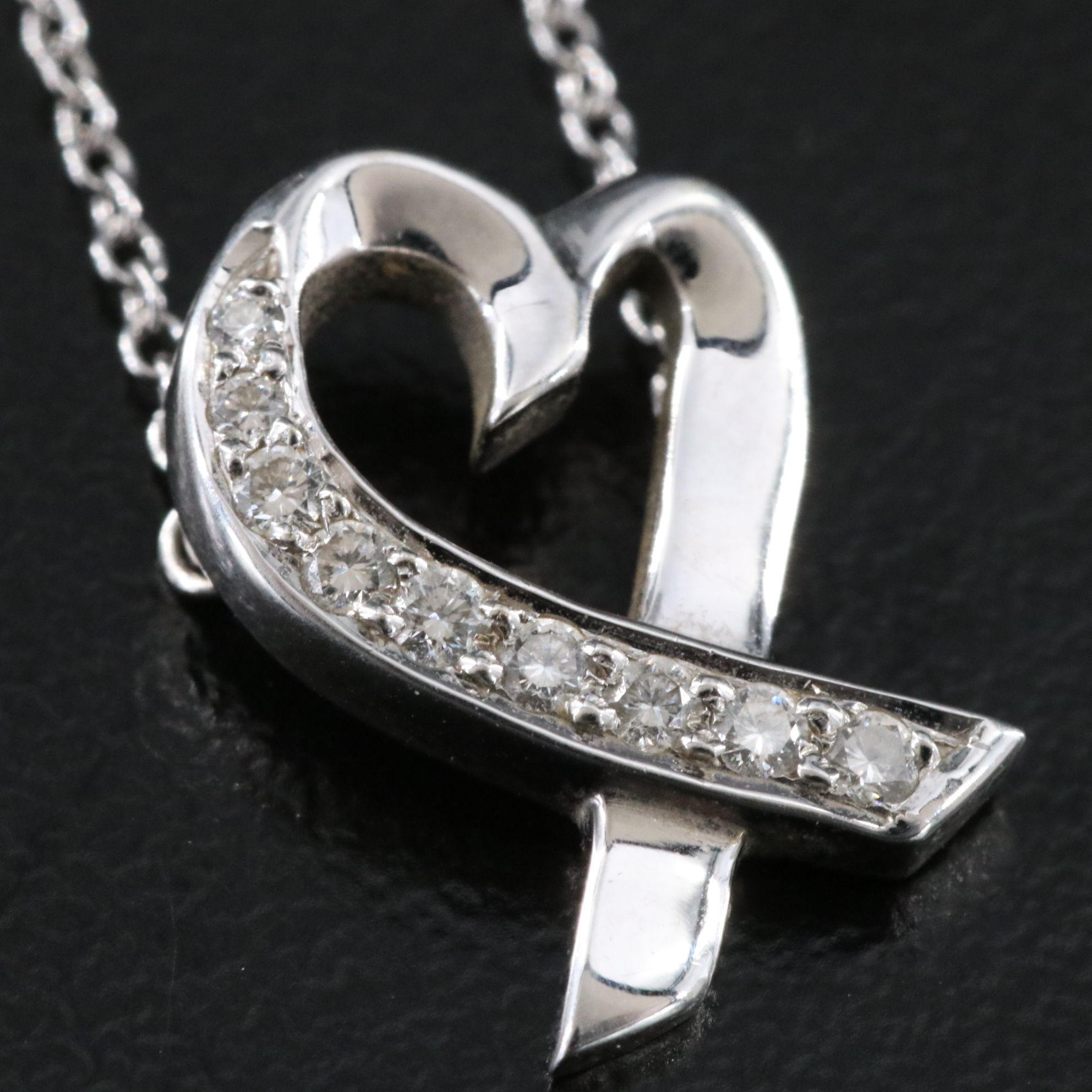 Paloma Picasso for Tiffany & Co. Loving Heart 18K Diamond Necklace