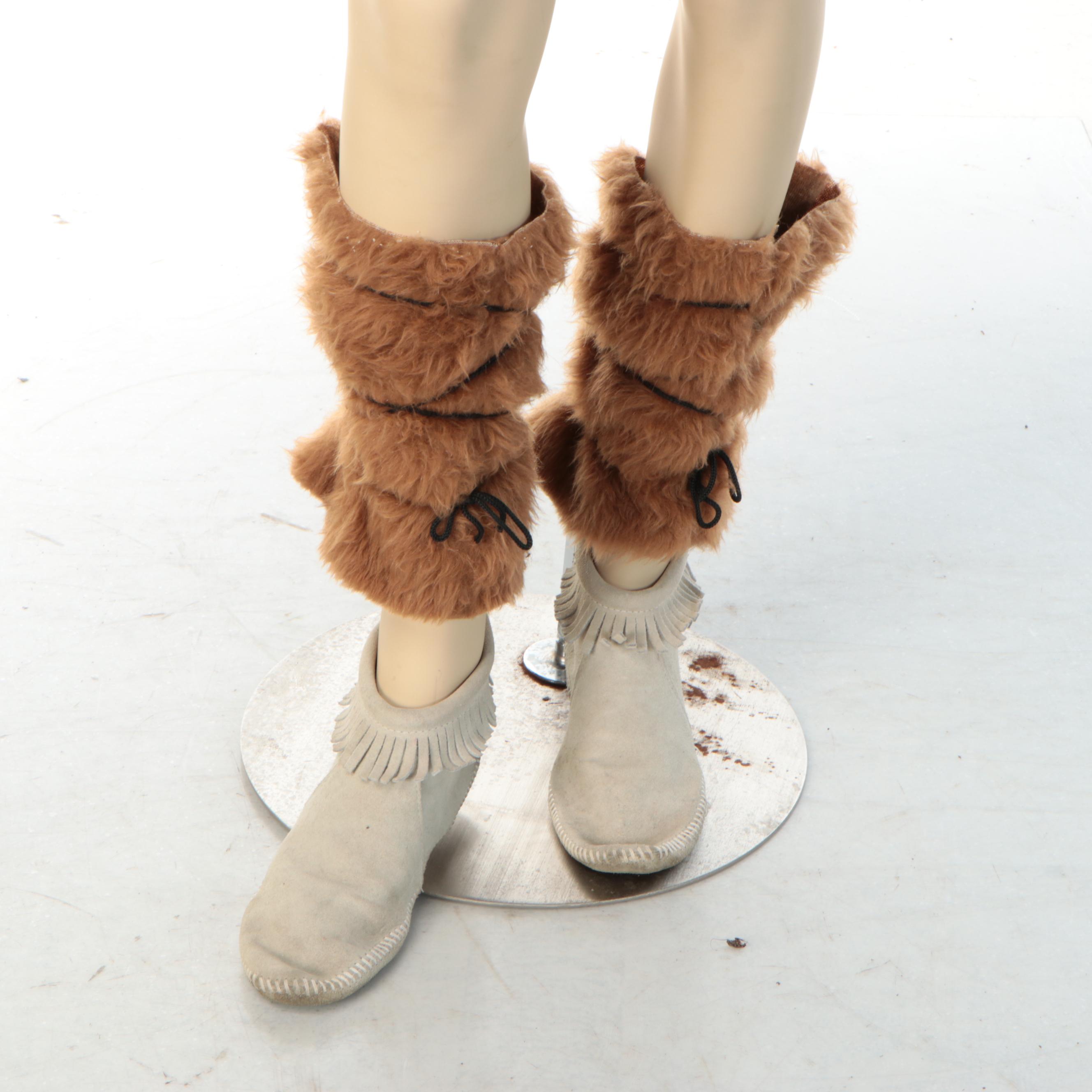 Full-Length Female Mannequin with Bohemian Style Clothing and Fringed Dress