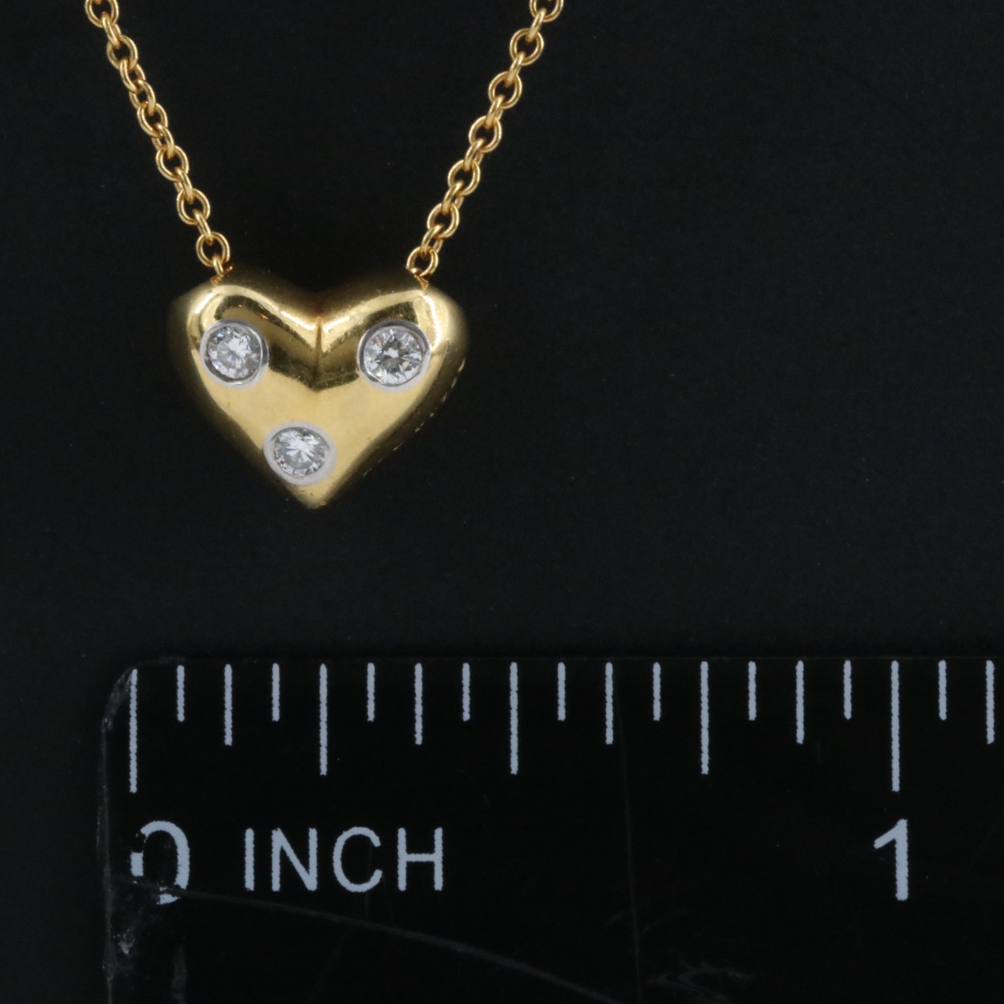 Tiffany & Co. Etoile 18K Diamond Heart Necklace