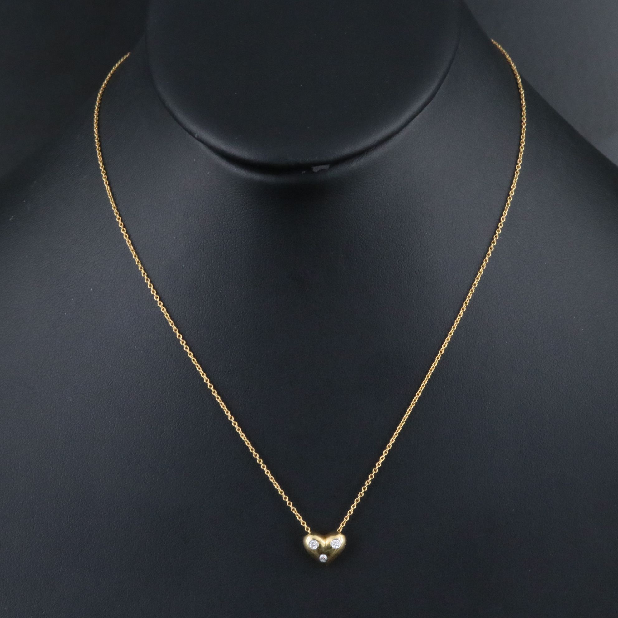 Tiffany & Co. Etoile 18K Diamond Heart Necklace