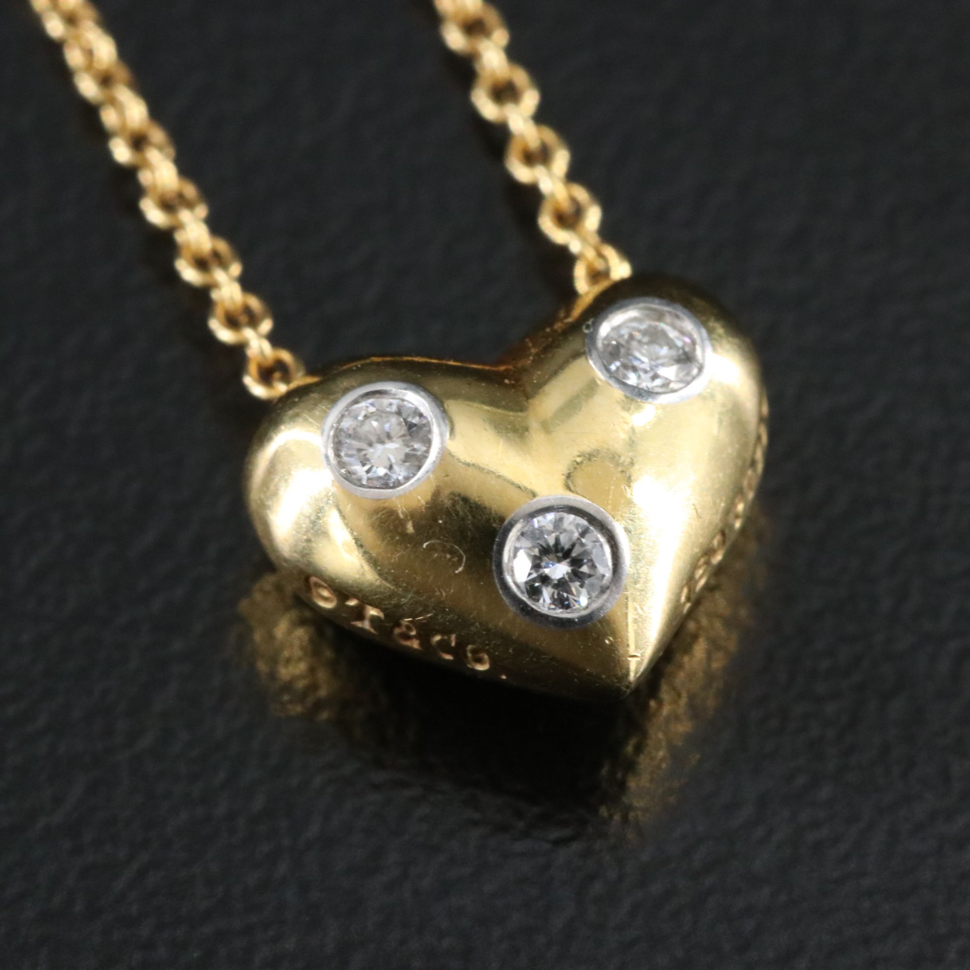 Tiffany & Co. Etoile 18K Diamond Heart Necklace