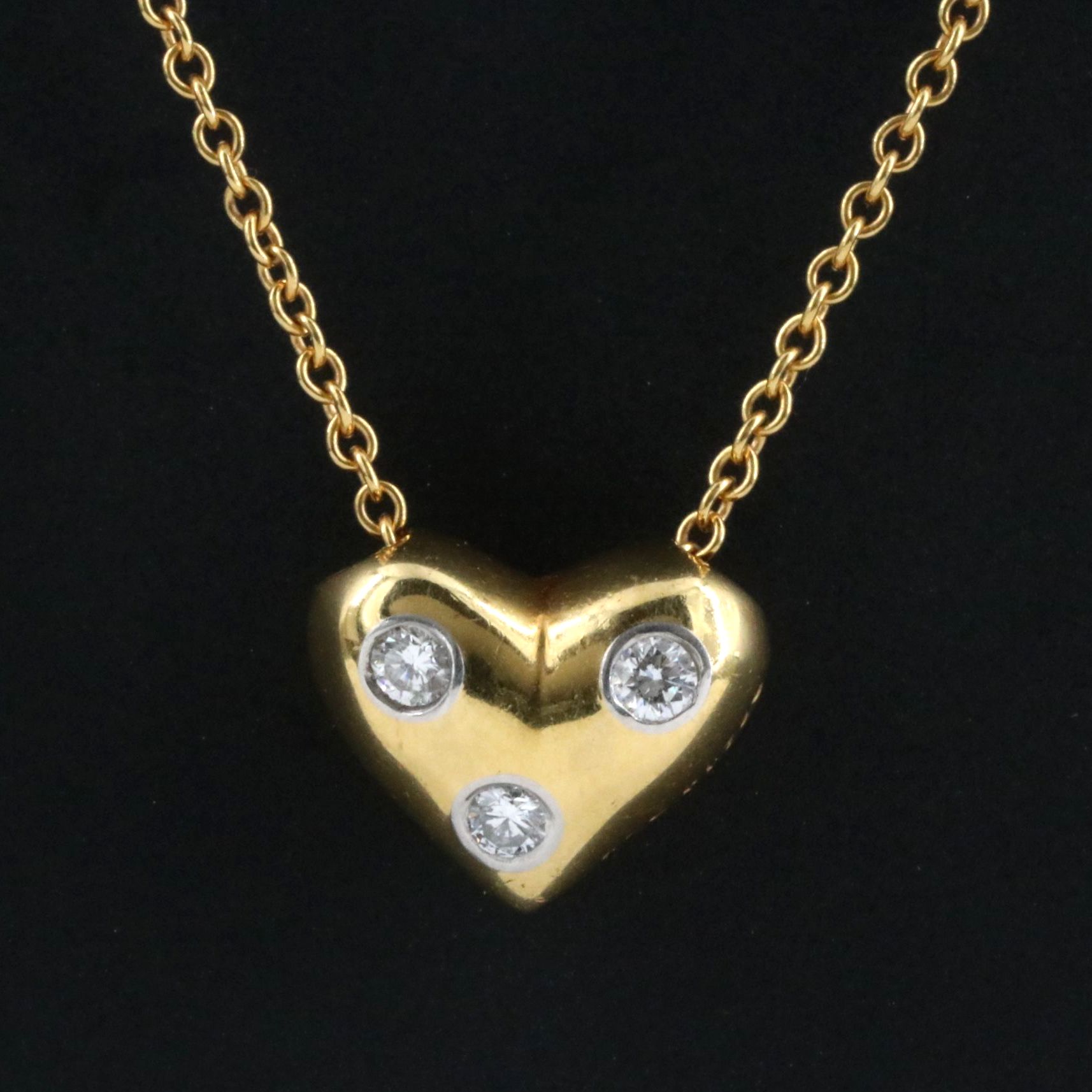 Tiffany & Co. Etoile 18K Diamond Heart Necklace