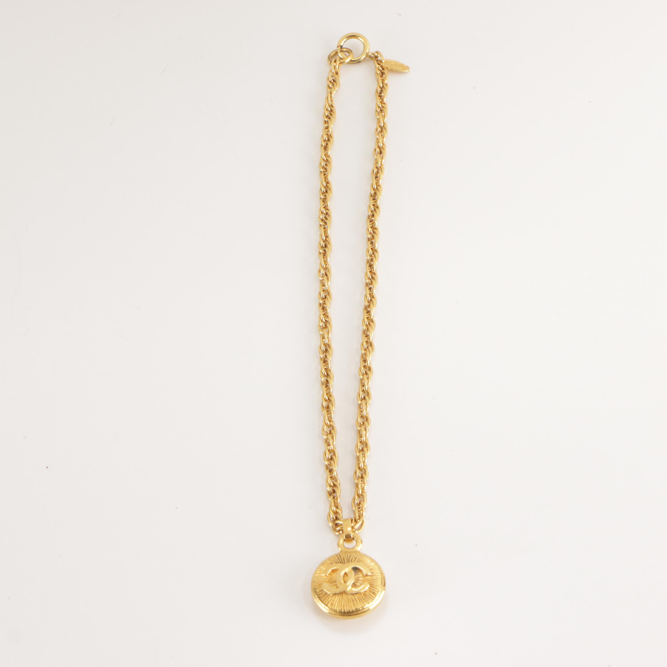 Chanel CC Sunburst Medallion Necklace