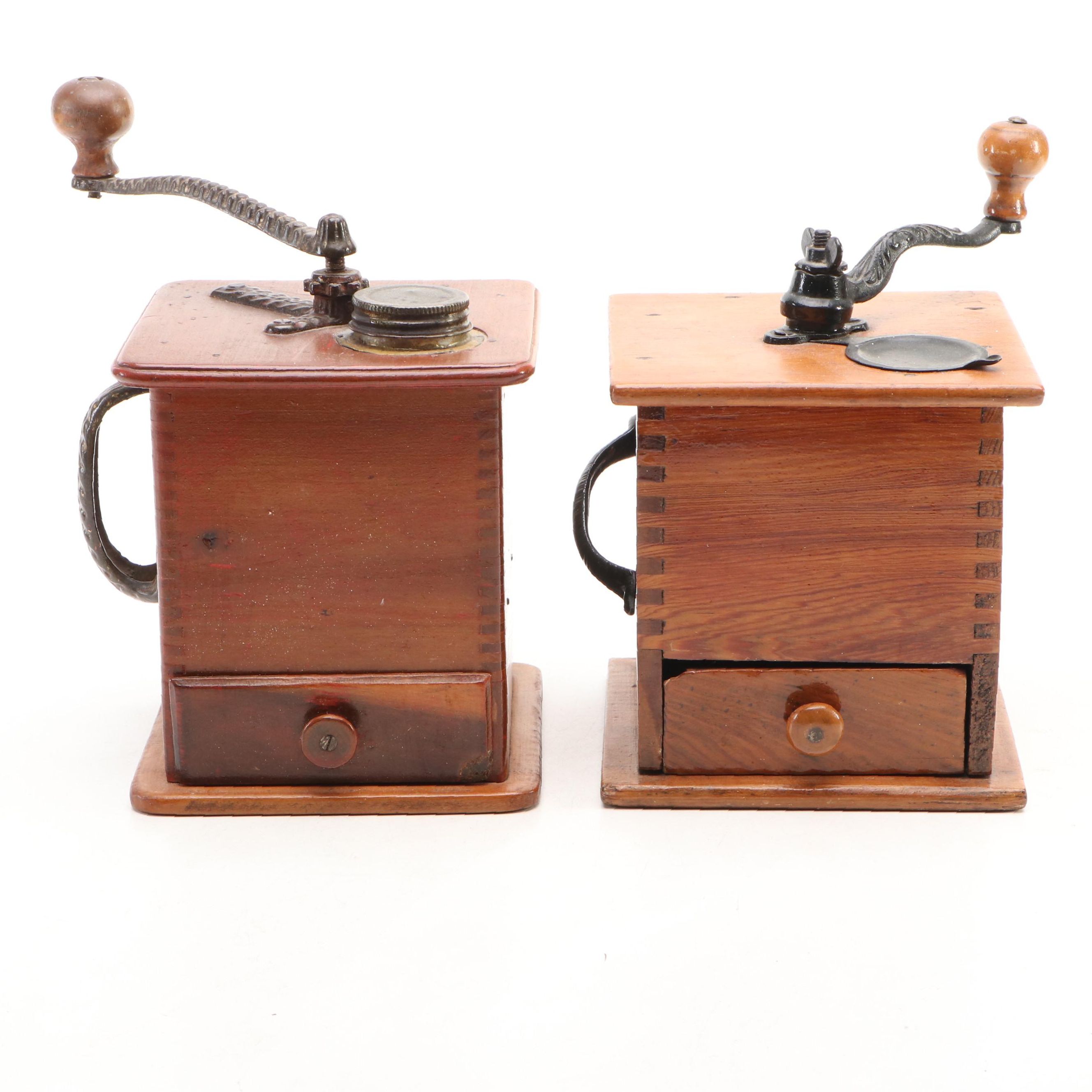 Hand-Crank Coffee Grinders, Early 20th Century