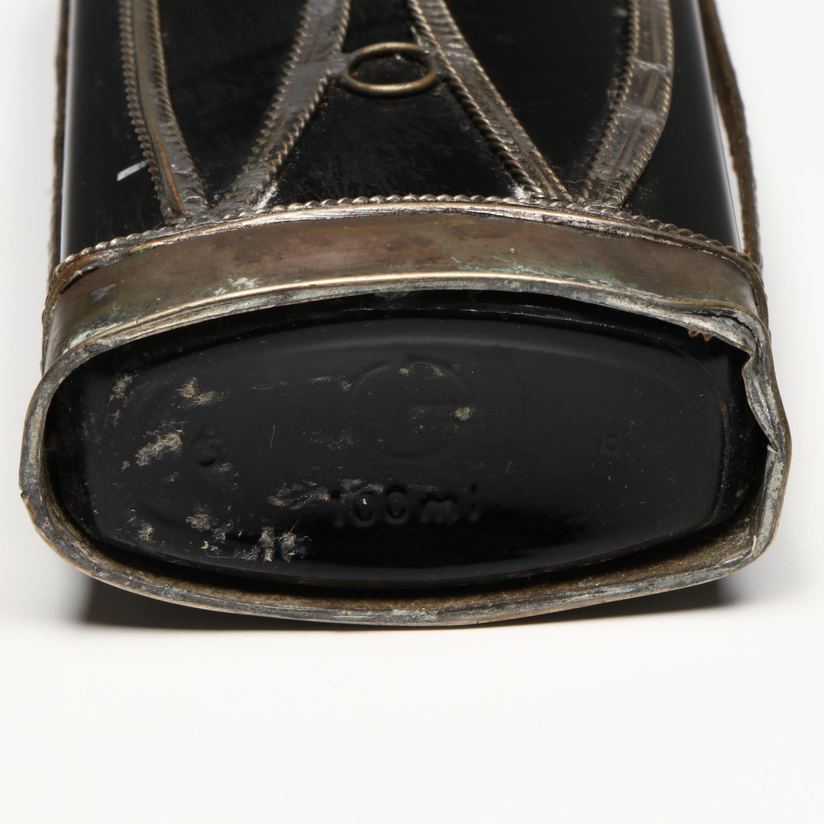 Repoussé Rosewater Metal Bottle with Glass and Metal Perfume Bottles