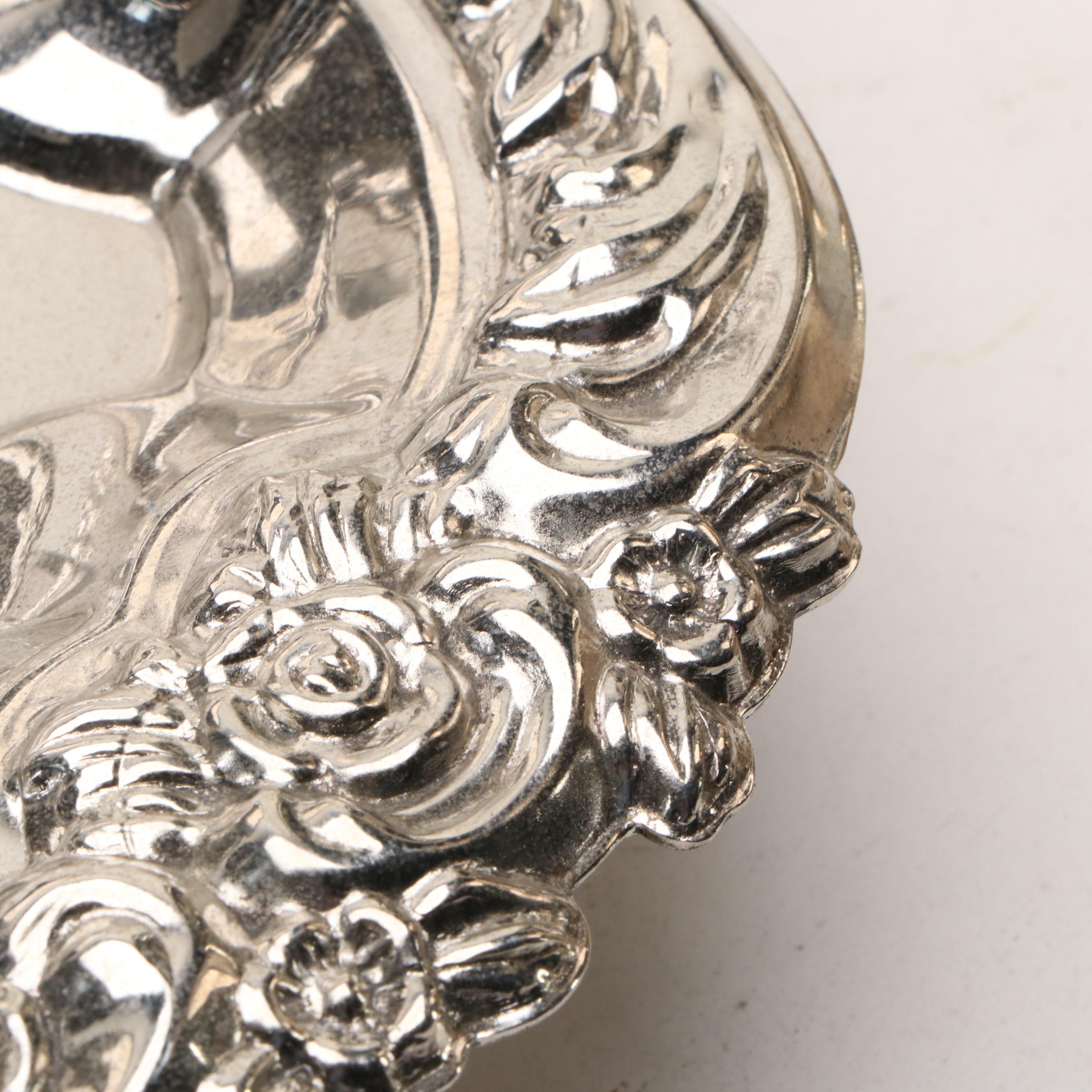 High Horse Studio Cachepot with Other Silver Plate Equestrian Trophies