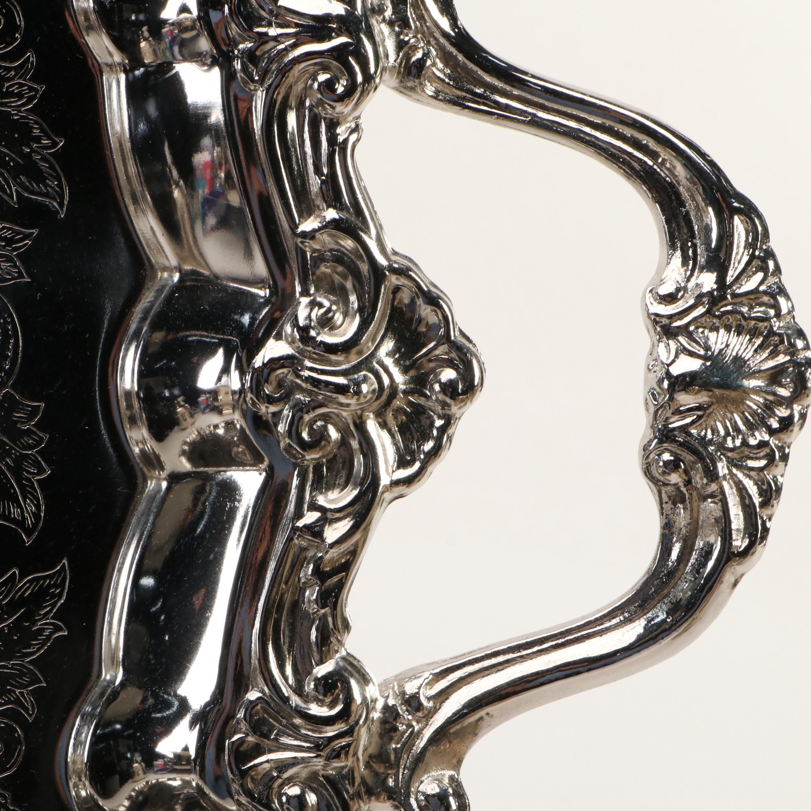 High Horse Studio Cachepot with Other Silver Plate Equestrian Trophies