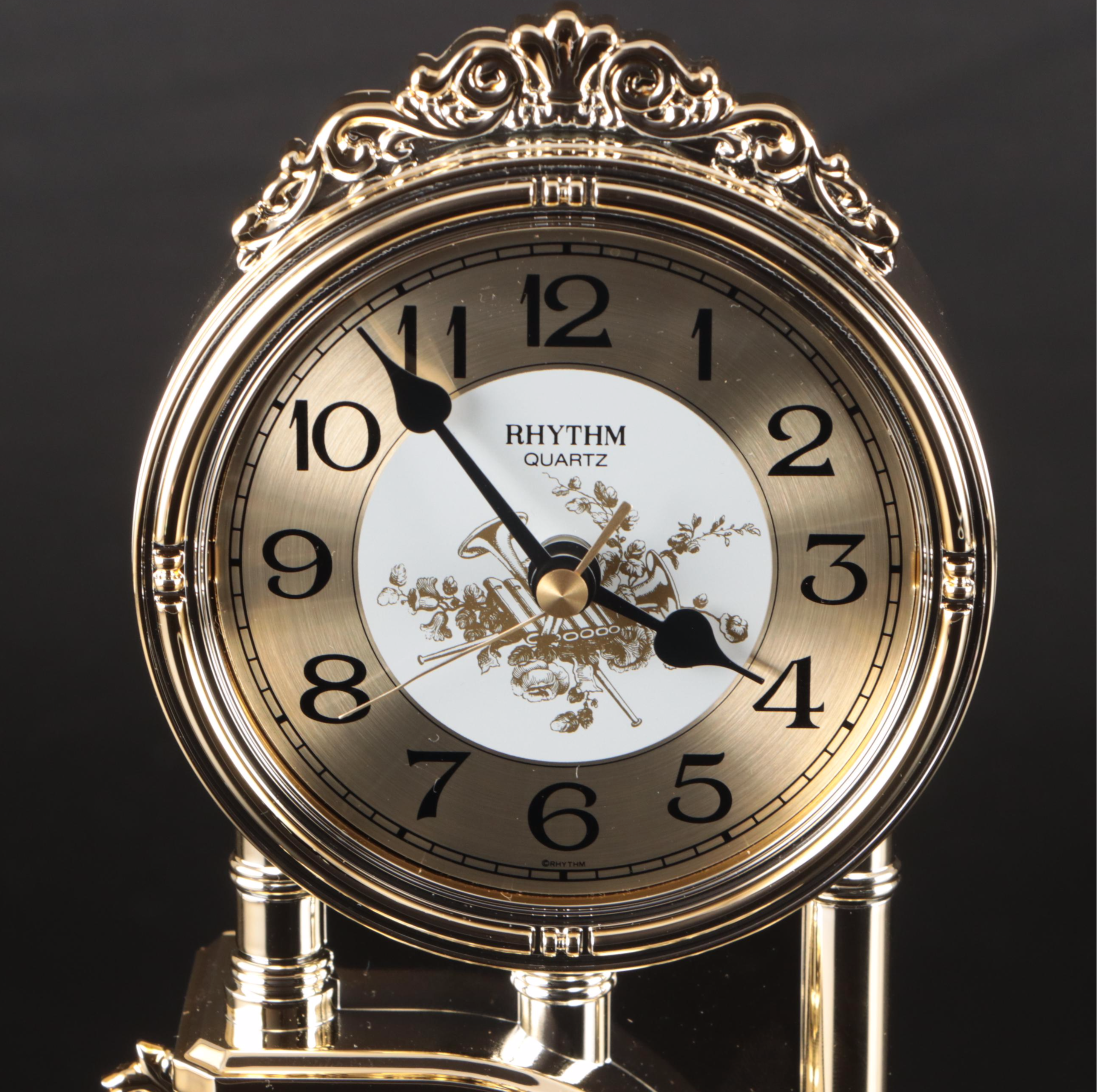 Rhythm Quartz Glass Domed Anniversary Clock, Late 20th Century