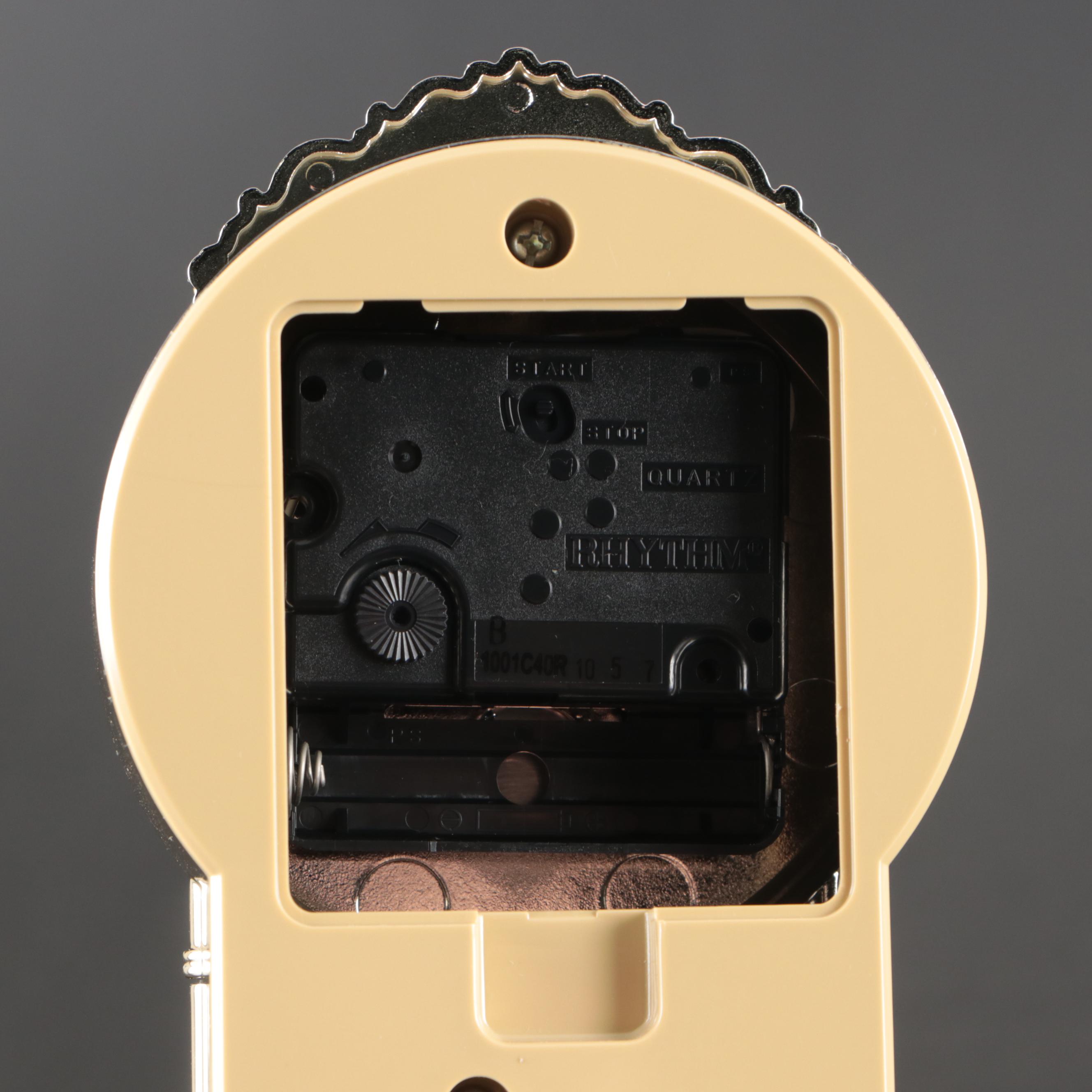 Rhythm Quartz Glass Domed Anniversary Clock, Late 20th Century