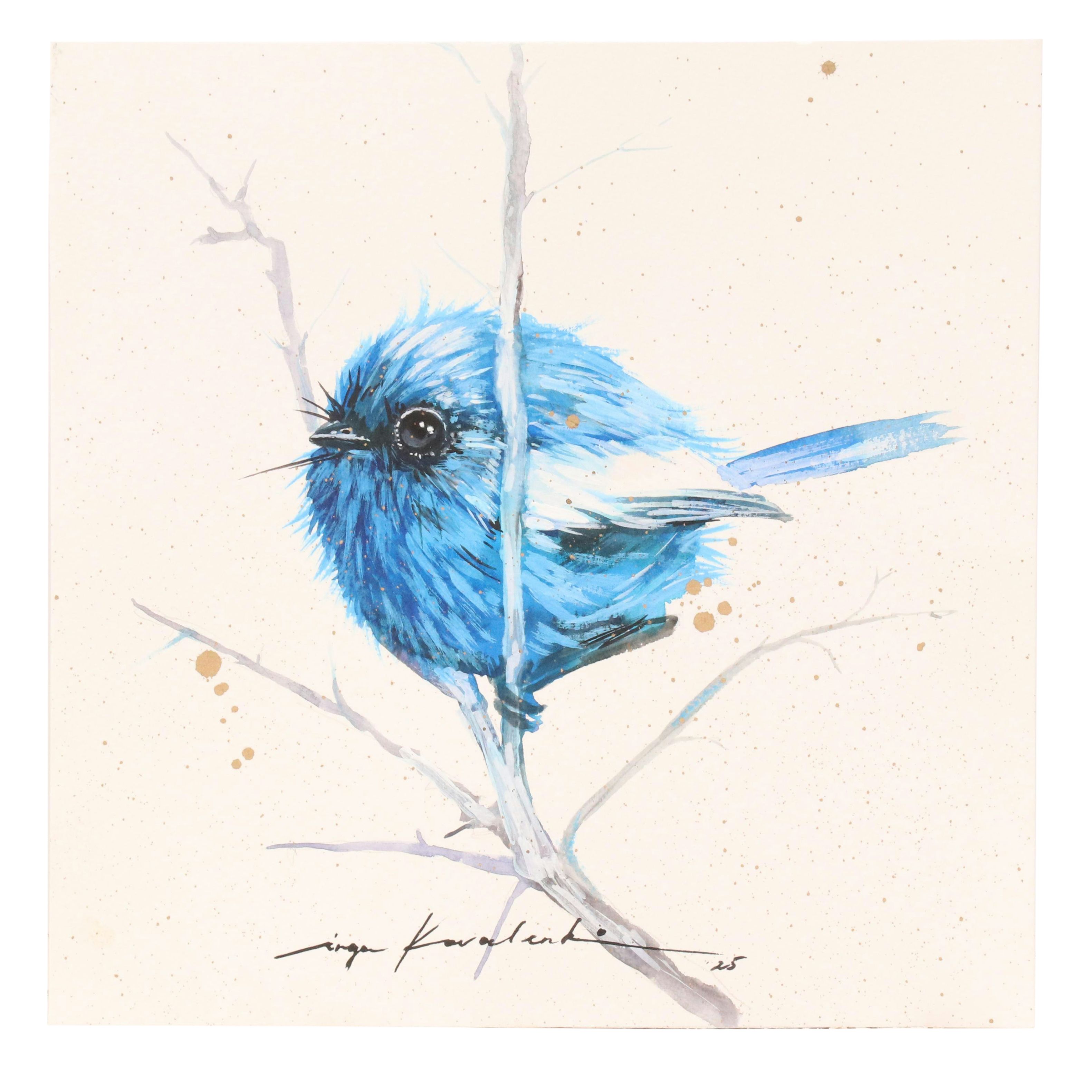 Inga Kovalenko Watercolor Painting of a Bird, 2025