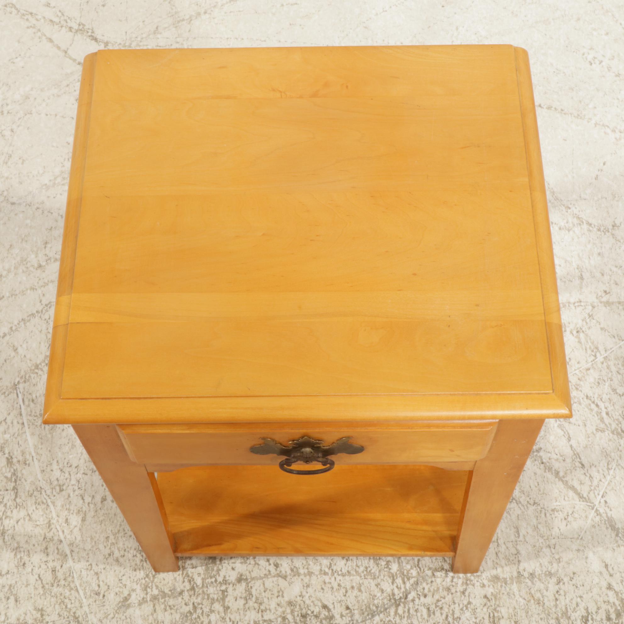 Pair of Maple Nightstands, Late 20th Century